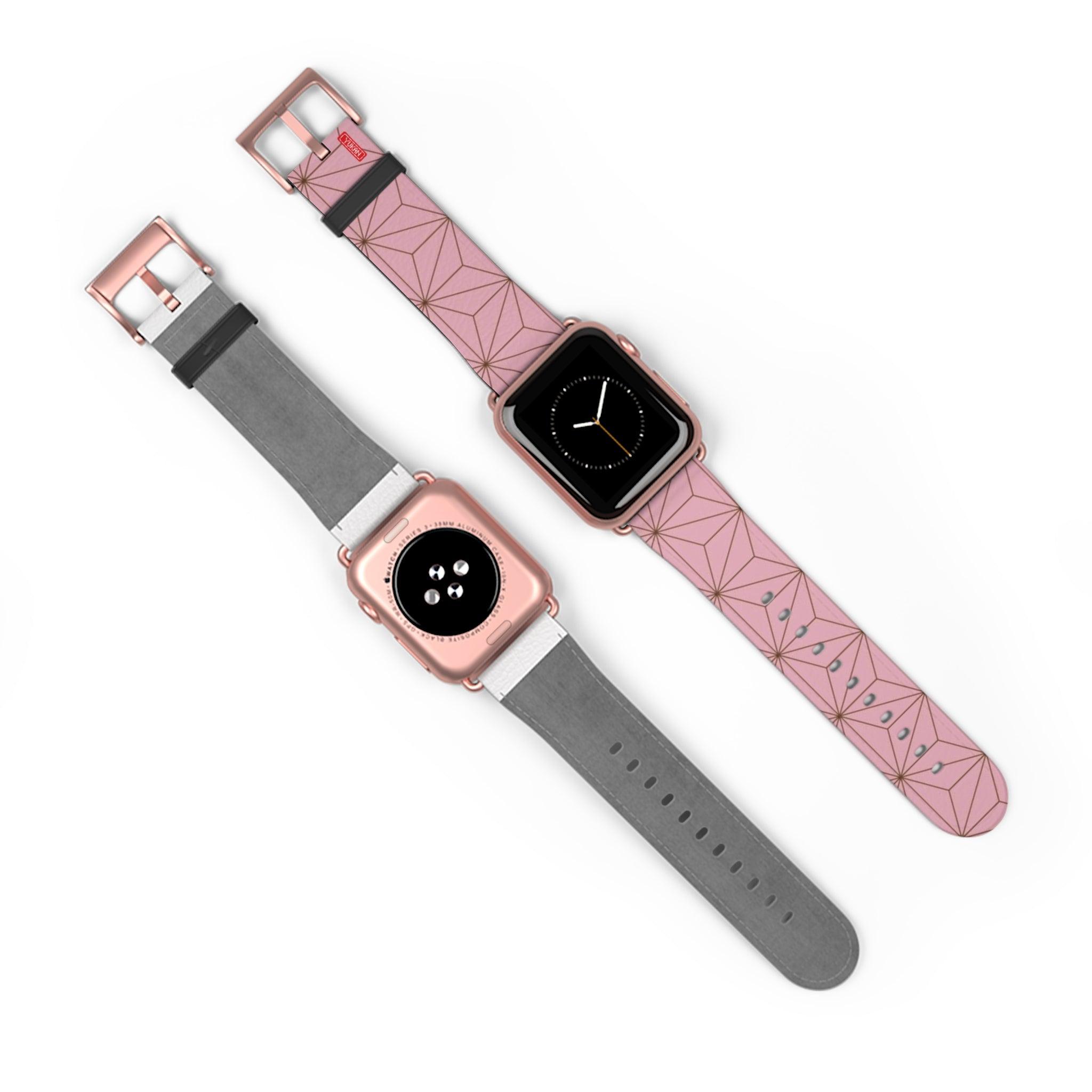 Lether Apple Watch Band - Kamado Nezuko Pattern - Yukan Iconic