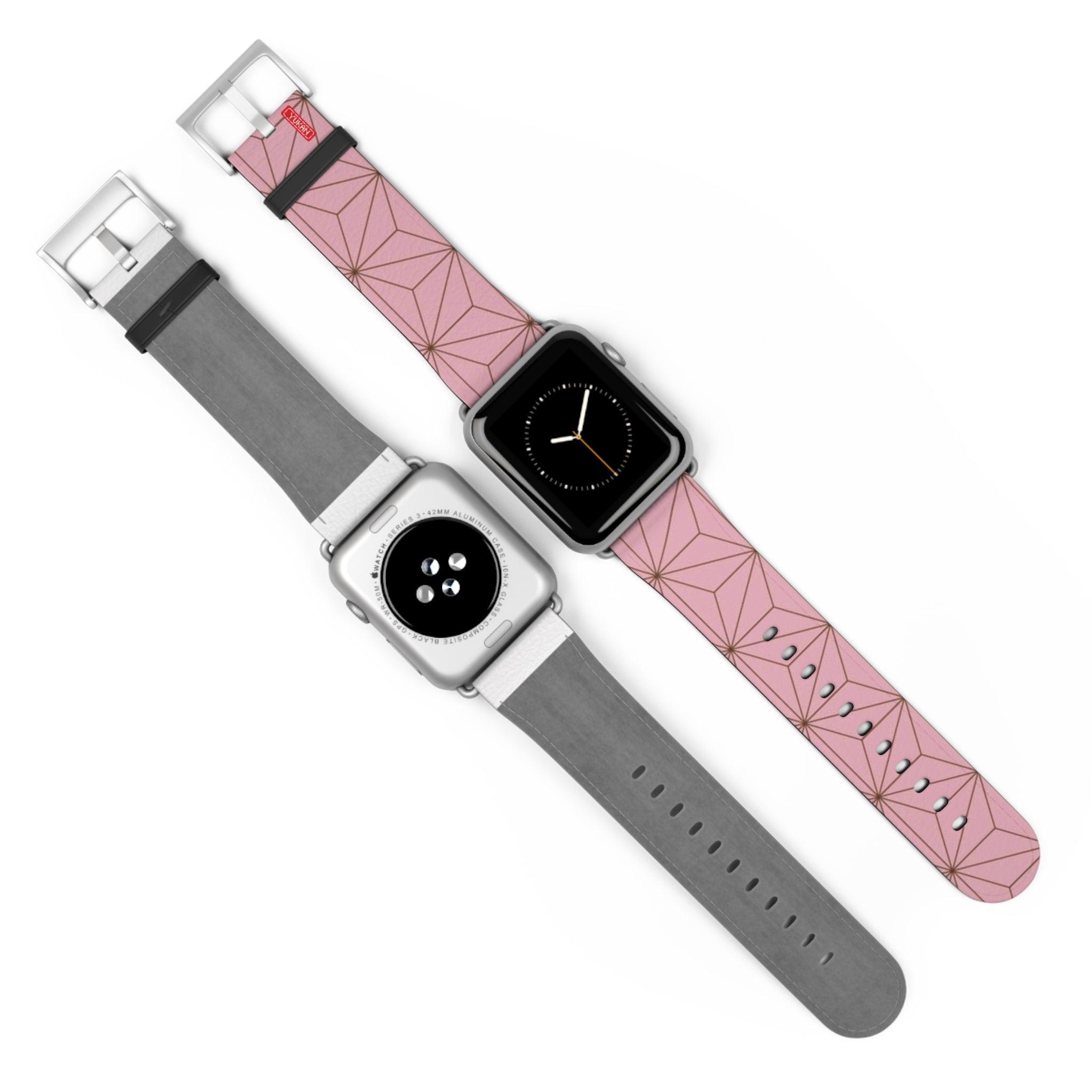 Lether Apple Watch Band - Kamado Nezuko Pattern - Yukan Iconic