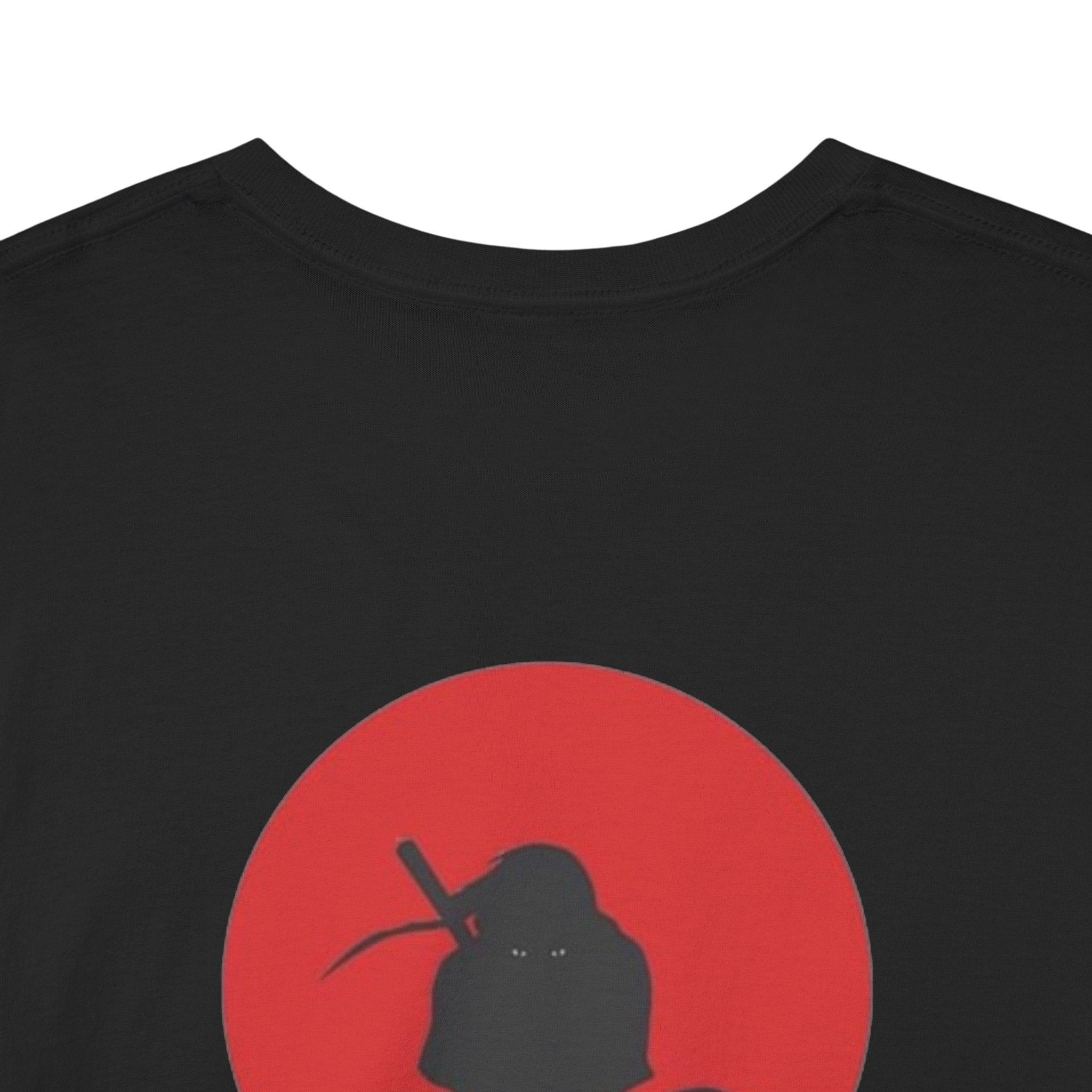 Unisex Heavy Cotton Tee - Itachi's Red Moon (Design On Back) - Yukan Iconic