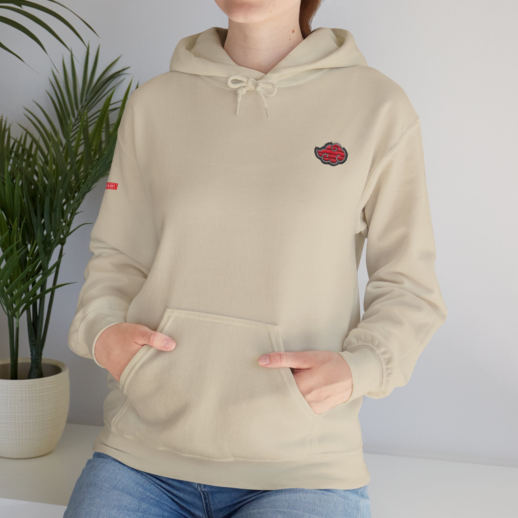 Hoodie - Embroided Akatsuki Cloud