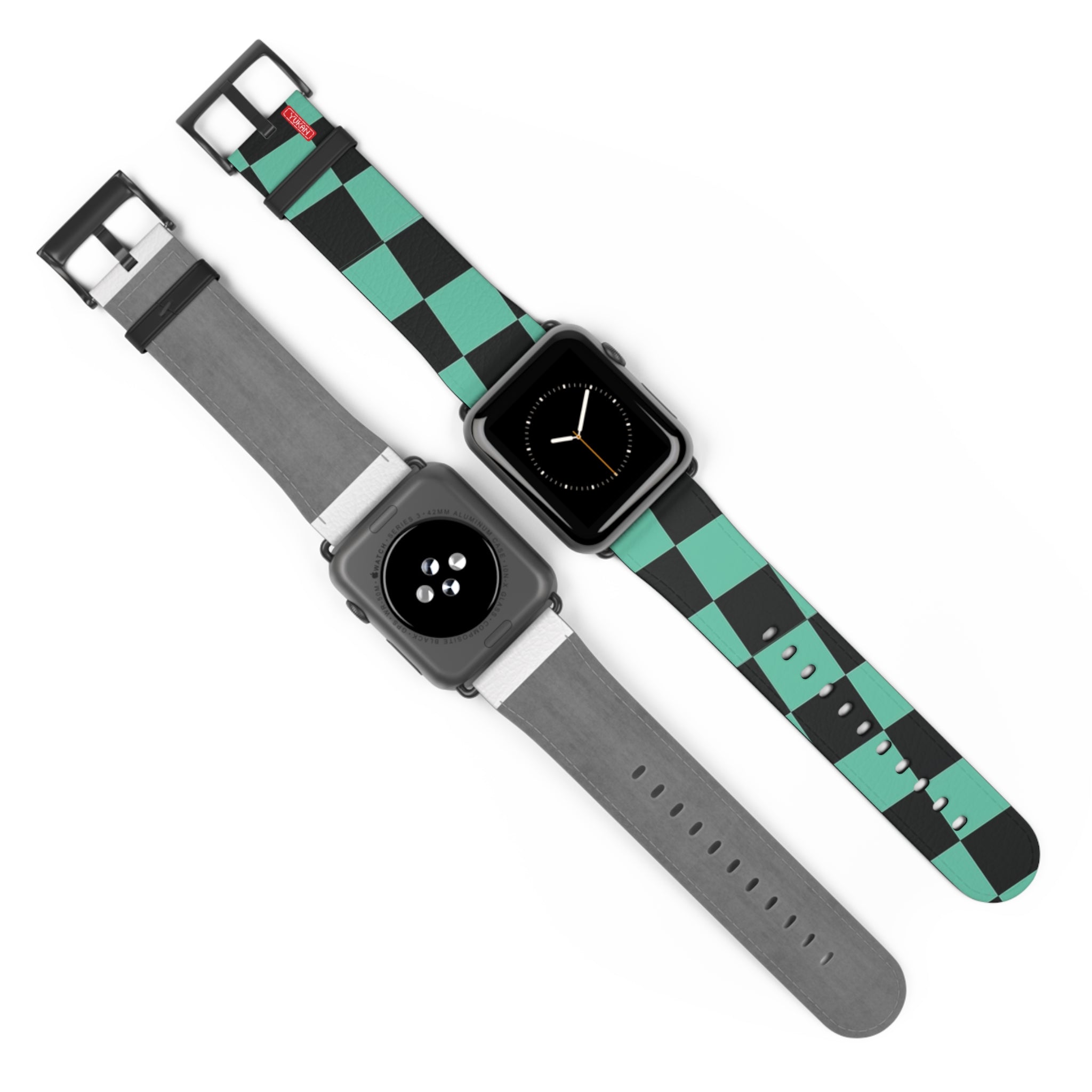 Lether Apple Watch Band - Kamado Tanjiro Pattern