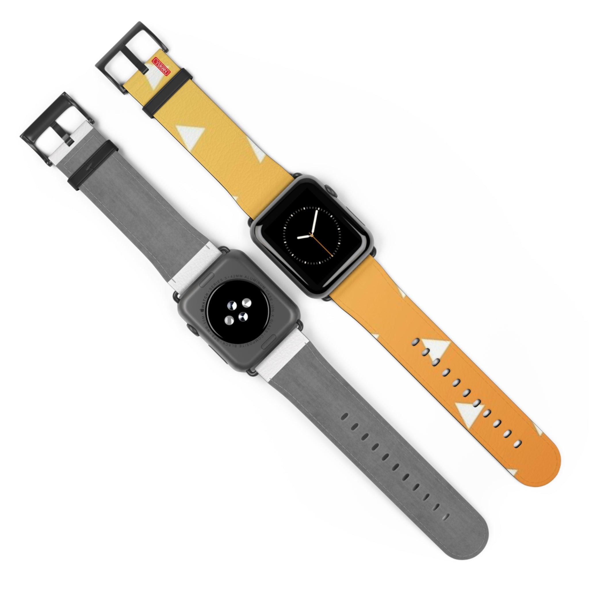 Lether Apple Watch Band - Zenitsu Pattern - Yukan Iconic