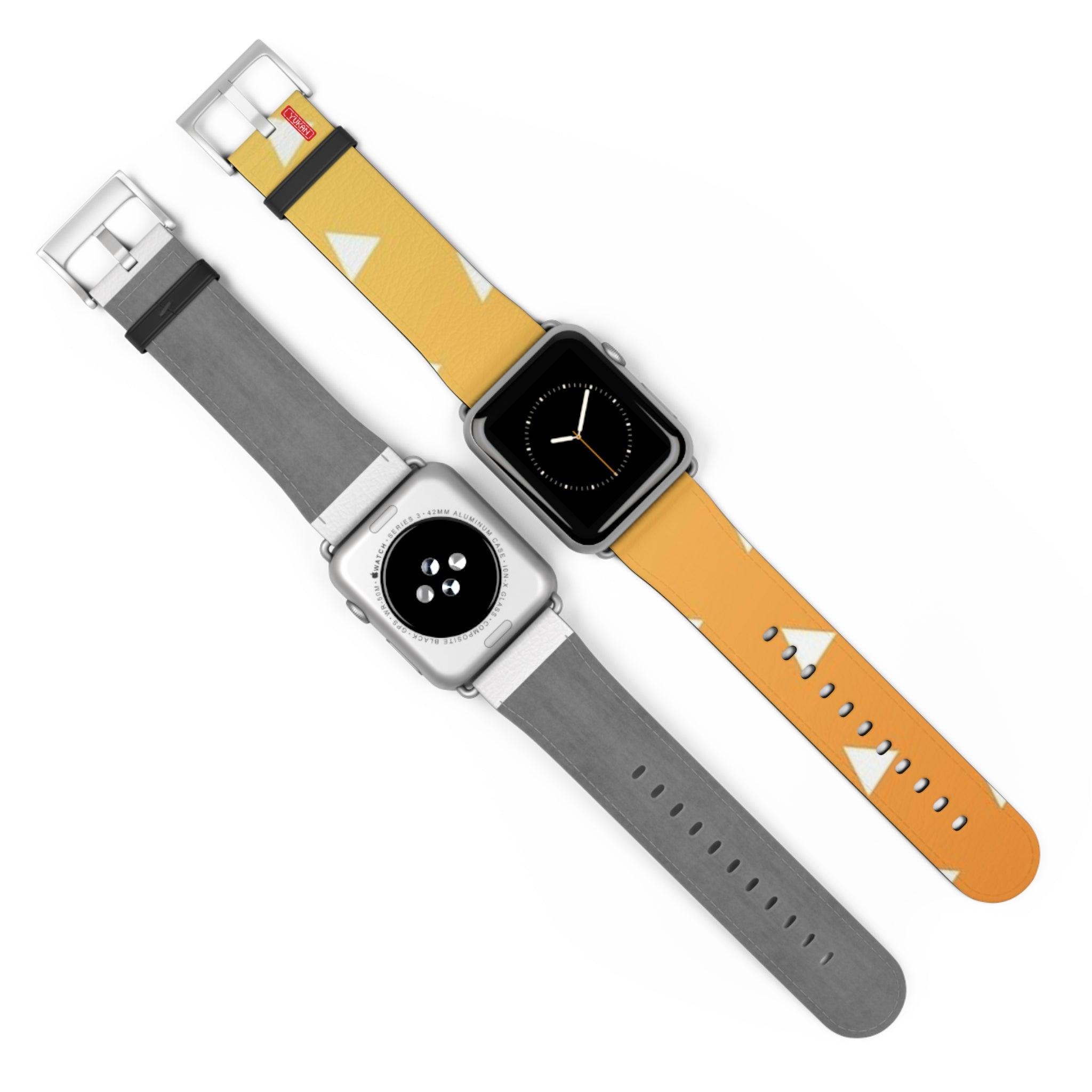 Lether Apple Watch Band - Zenitsu Pattern - Yukan Iconic