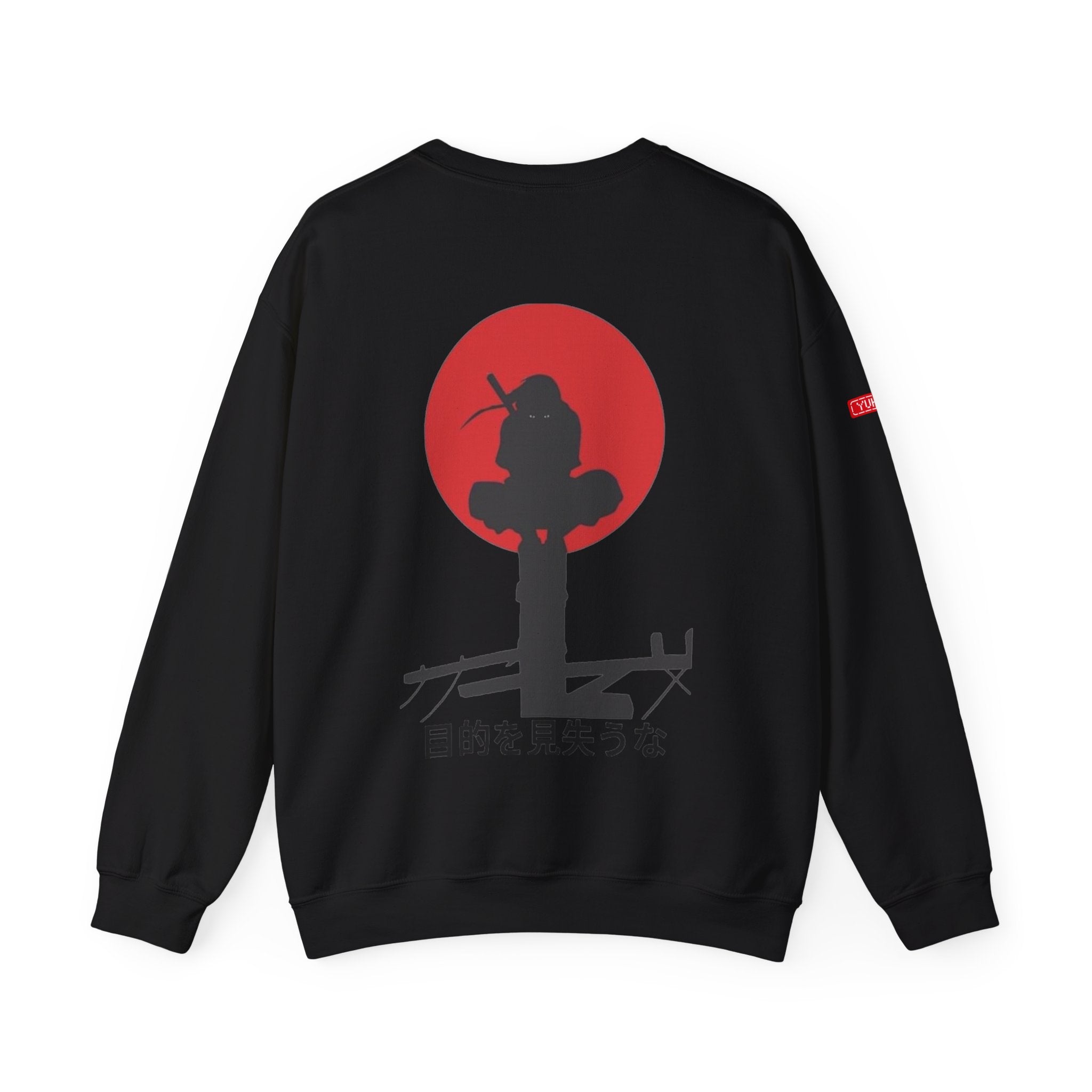 Heavy Crewneck Sweatshirt -  Itachi's Red Moon