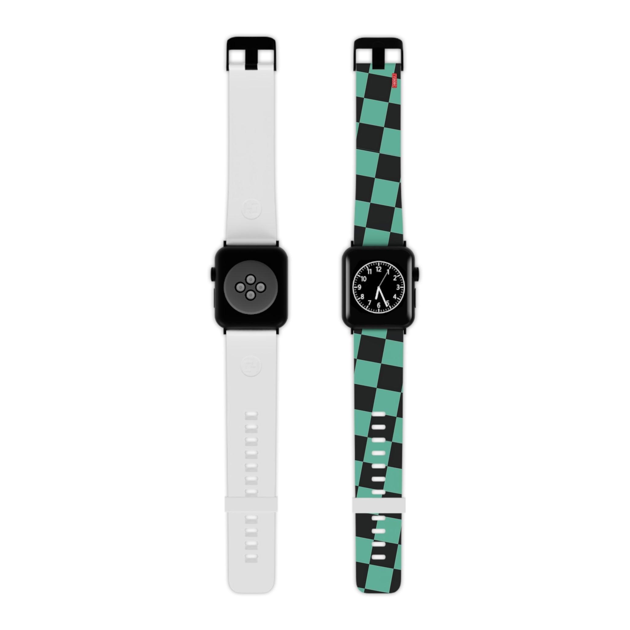 Silicon Apple Watch Band - Kamado Tanjiro Pattern - Yukan Iconic