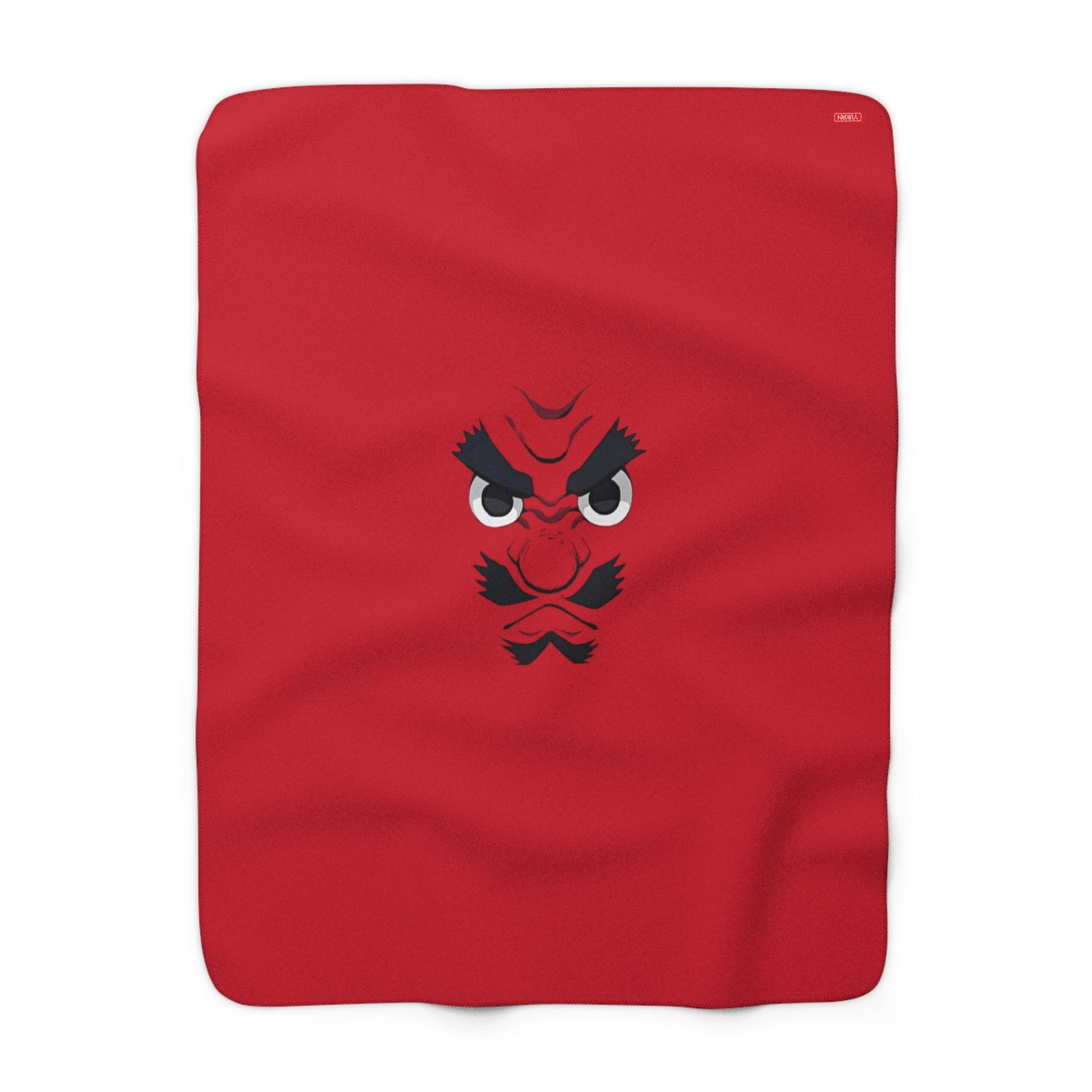 Sherpa Fleece Blanket - Tengu Mask - Yukan Iconic