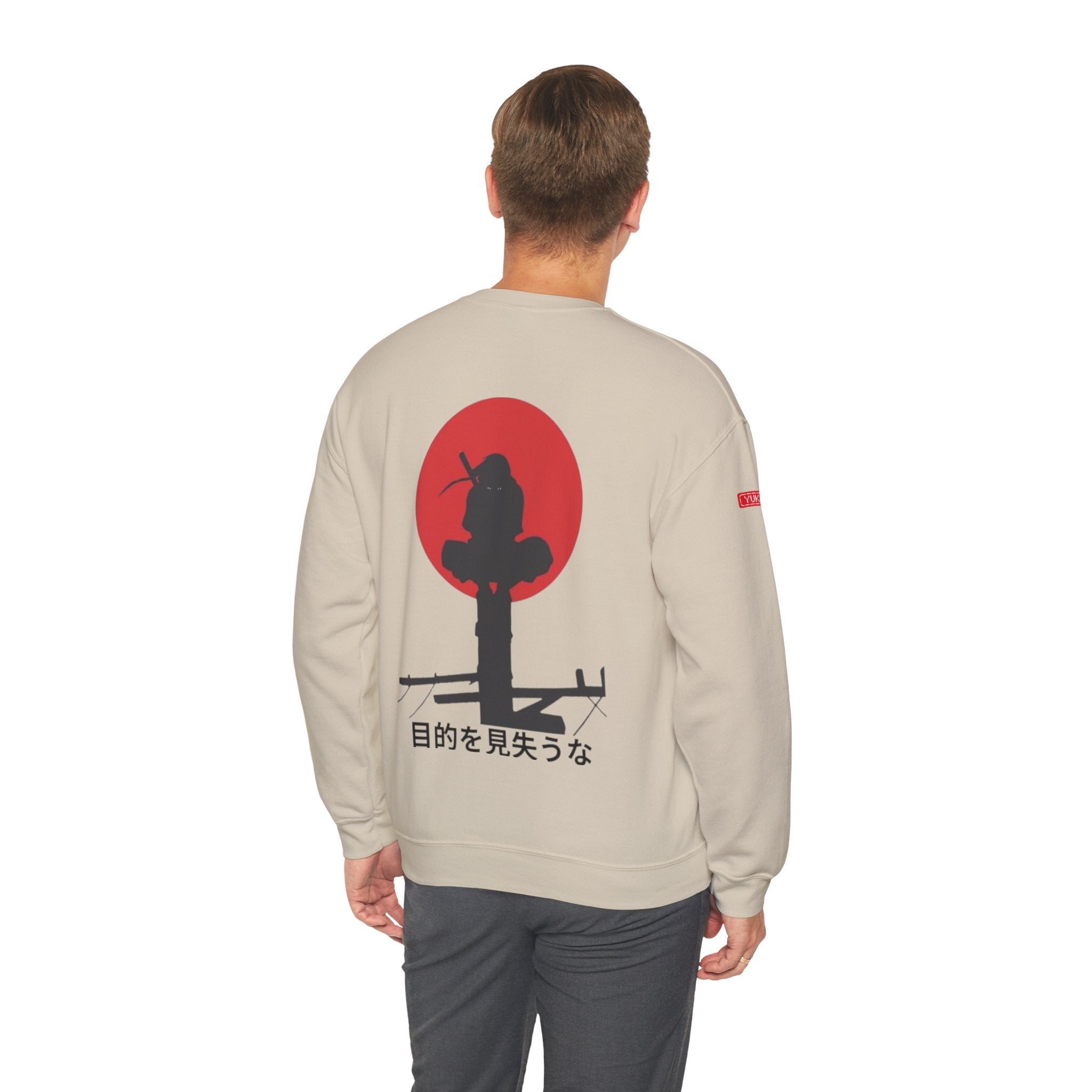 Heavy Crewneck Sweatshirt -  Itachi's Red Moon