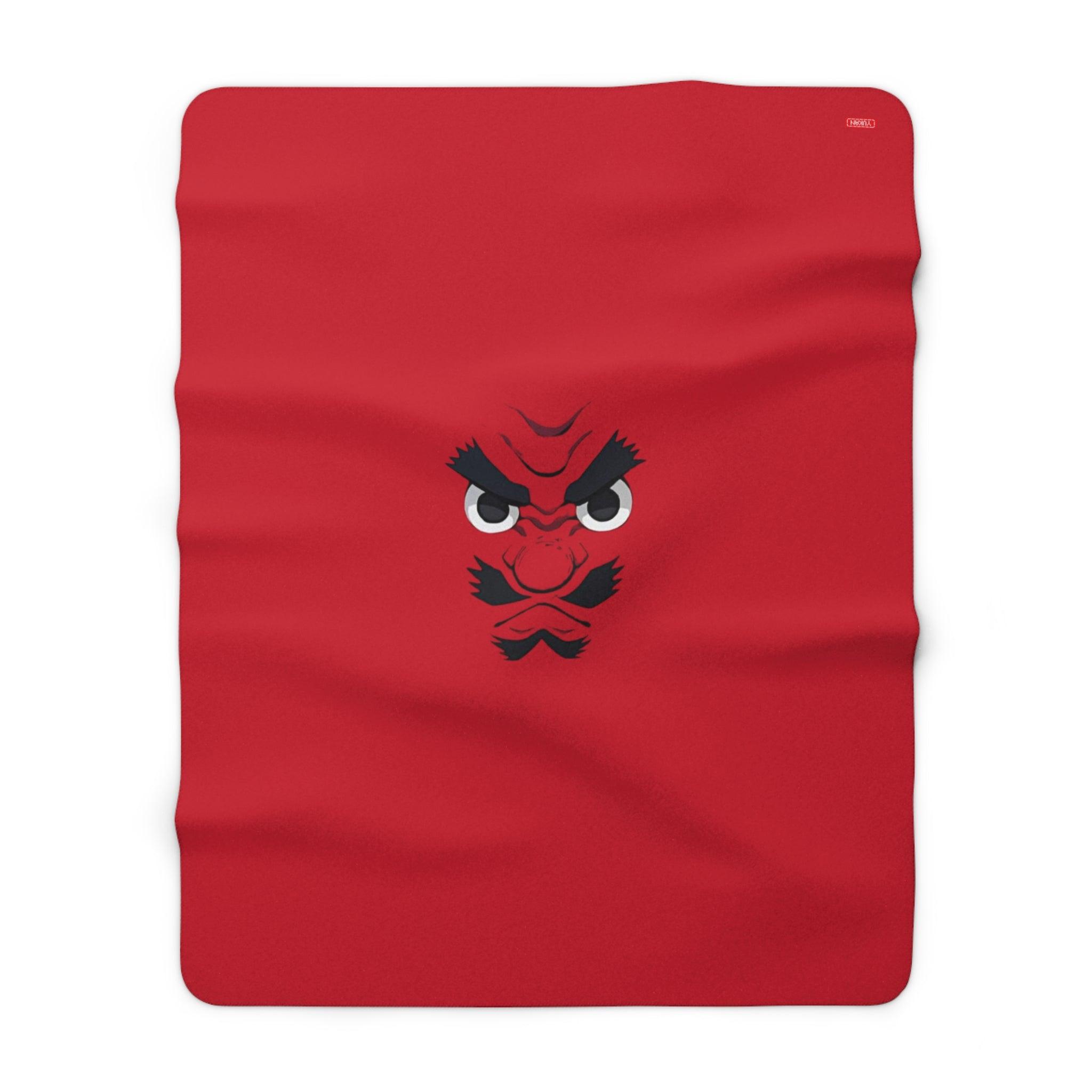 Sherpa Fleece Blanket - Tengu Mask - Yukan Iconic