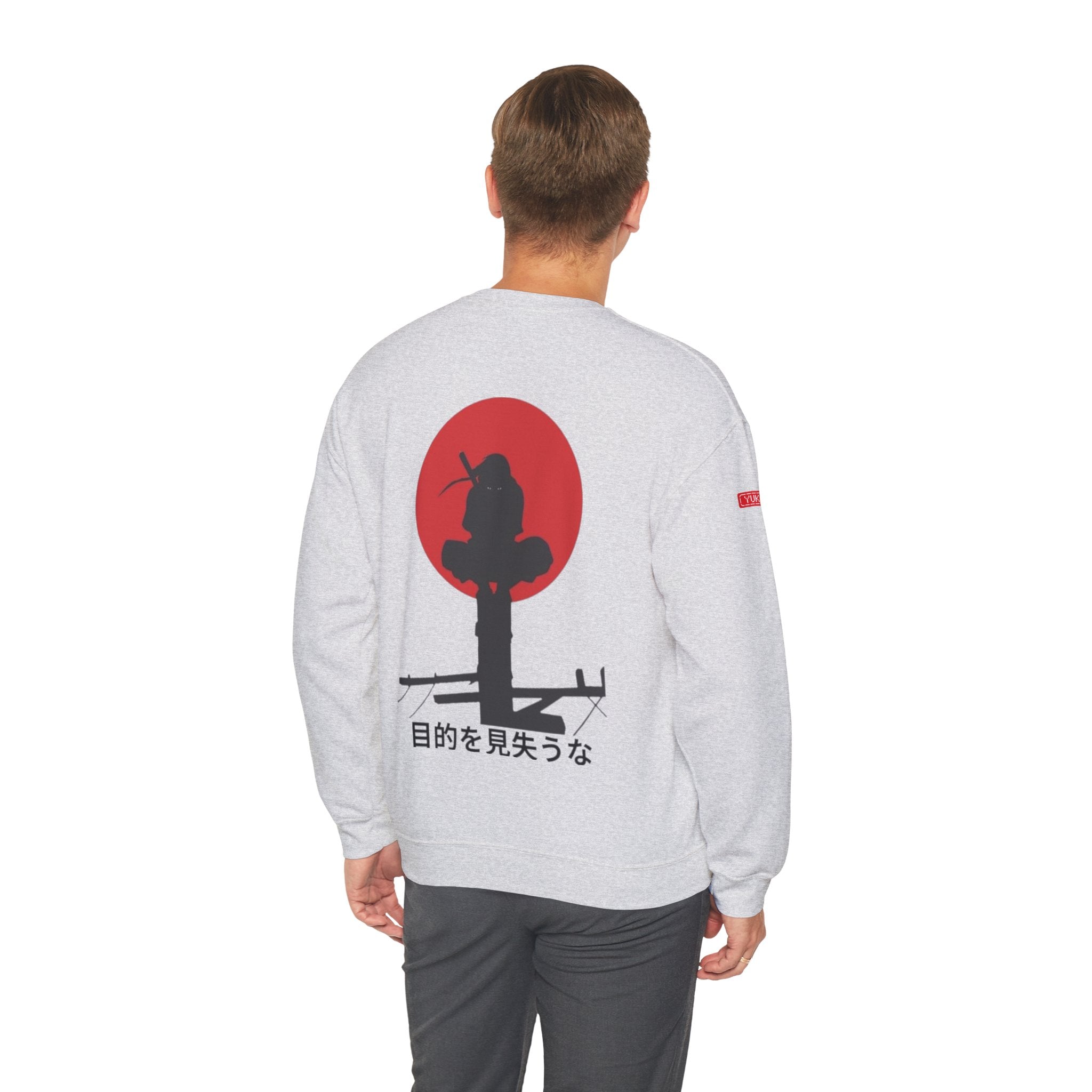 Heavy Crewneck Sweatshirt -  Itachi's Red Moon