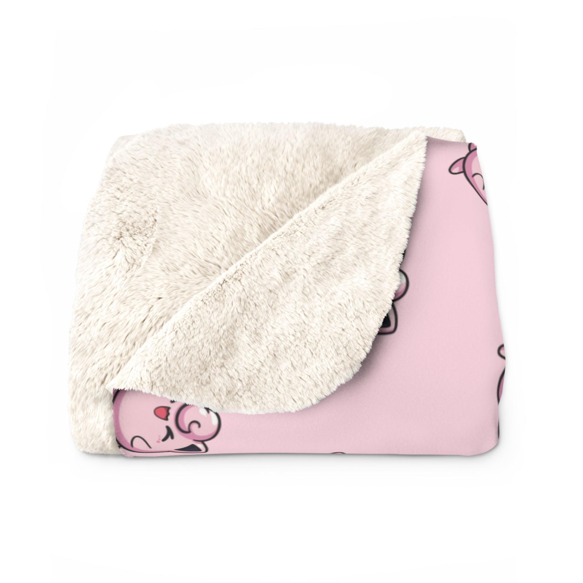 Sherpa Fleece Blanket - Pinky Little Face