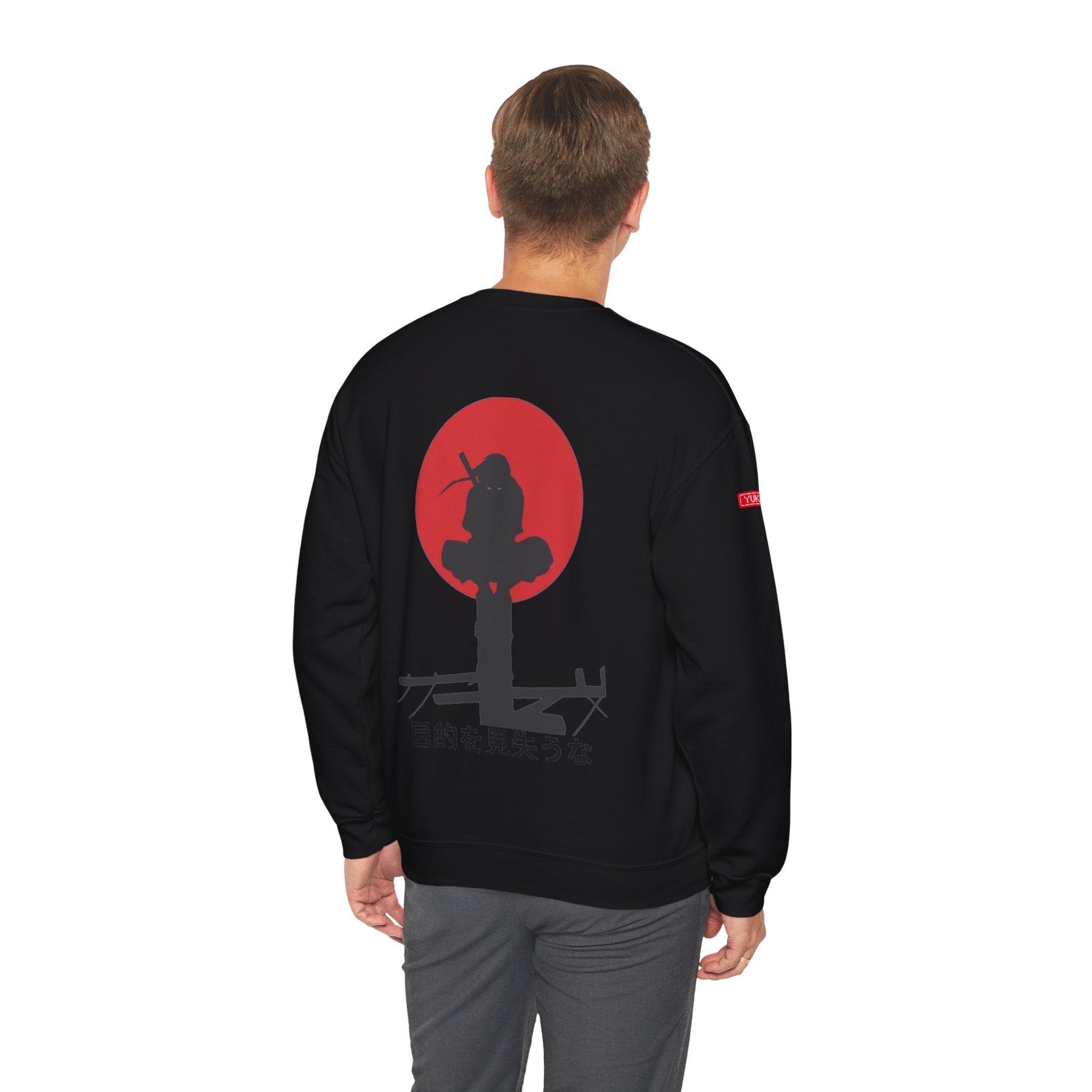 Heavy Crewneck Sweatshirt -  Itachi's Red Moon