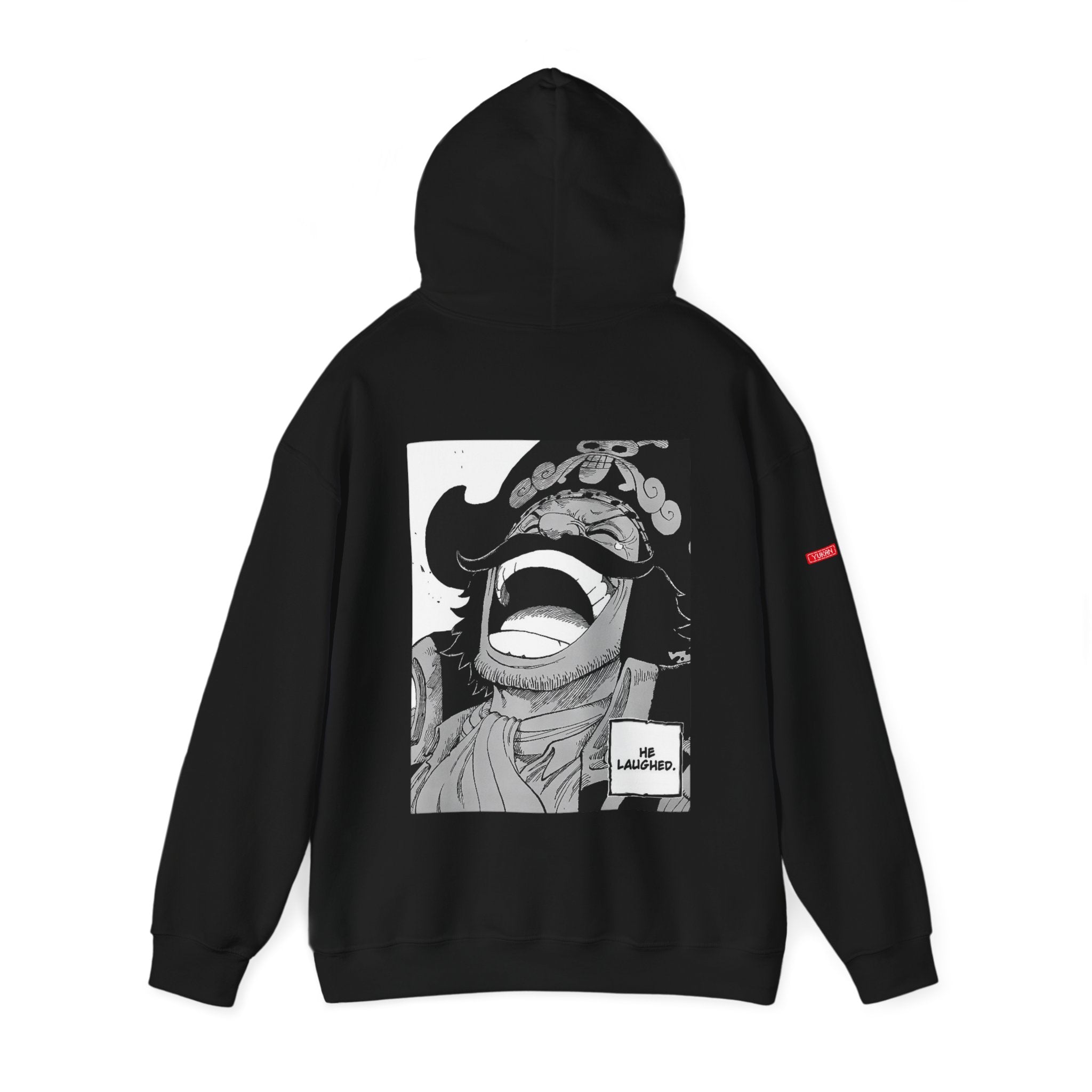 Hoodie - "He Laughed" (Design on Back)