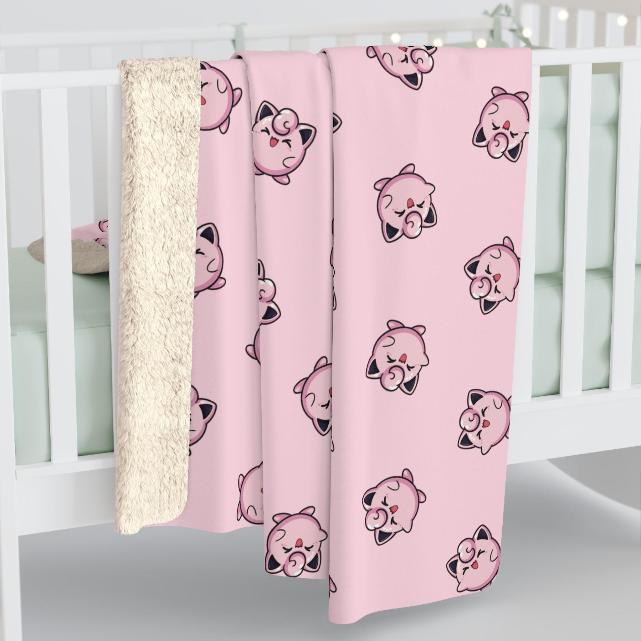 Sherpa Fleece Blanket - Pinky Little Face