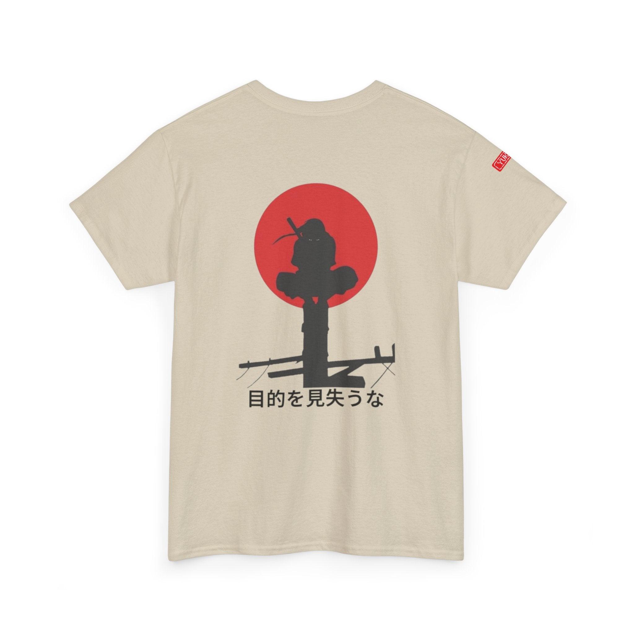 Unisex Heavy Cotton Tee - Itachi's Red Moon (Design On Back) - Yukan Iconic