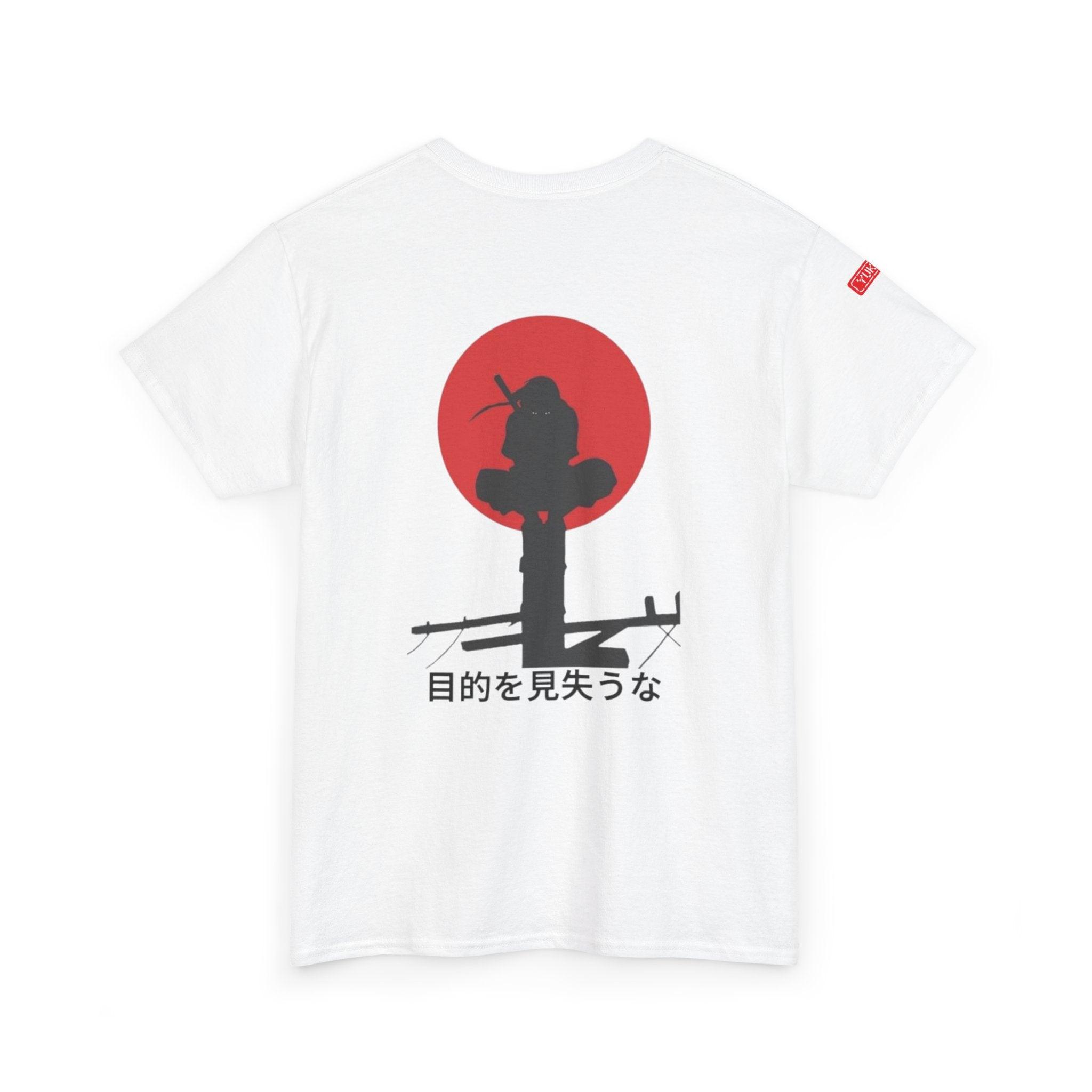 Unisex Heavy Cotton Tee - Itachi's Red Moon (Design On Back) - Yukan Iconic