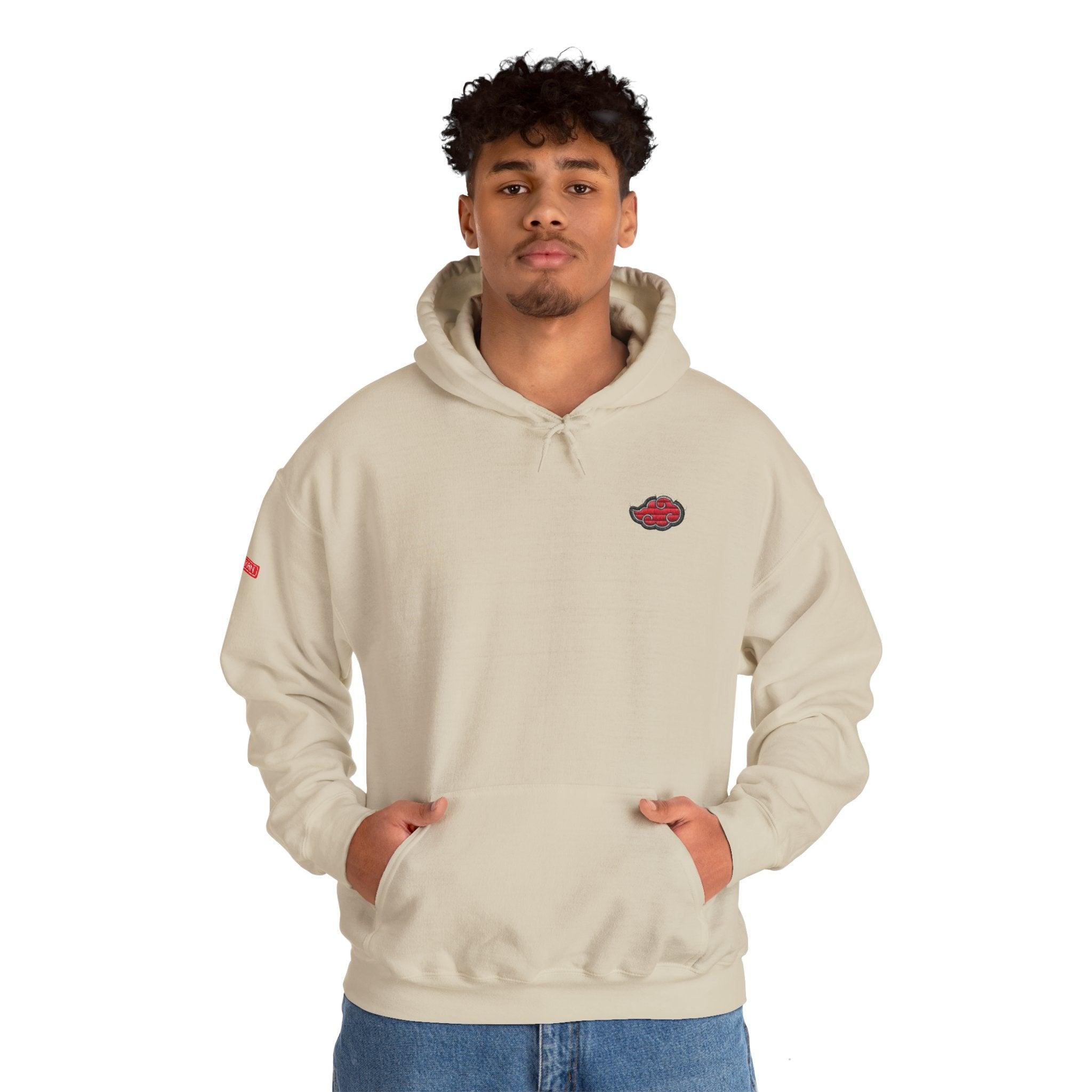 Hoodie | Naruto - Embroided Effect Akatsuki Cloud | Anime Streetwear - Yukan Iconic