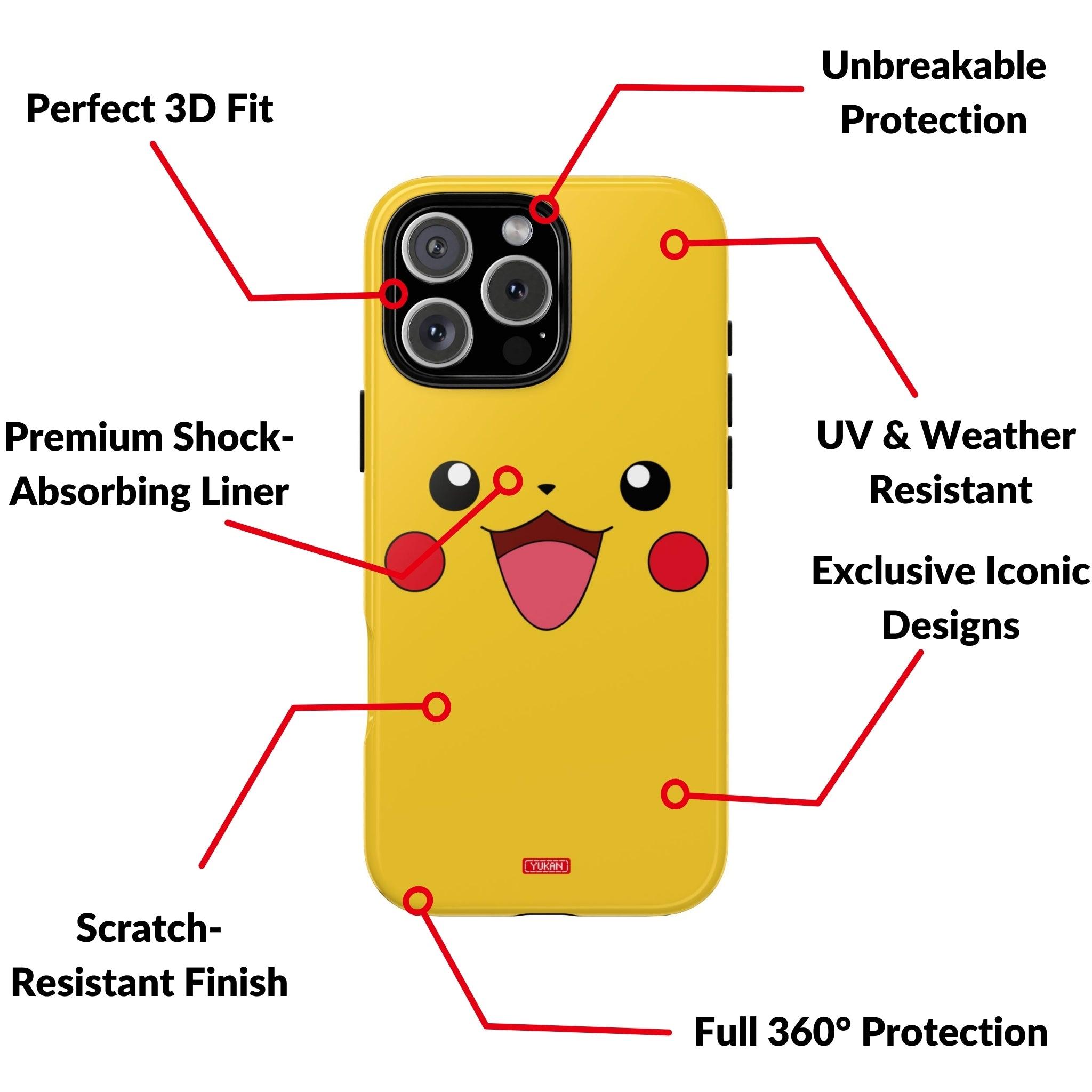 Tough Case - Pika Face - Yukan Iconic