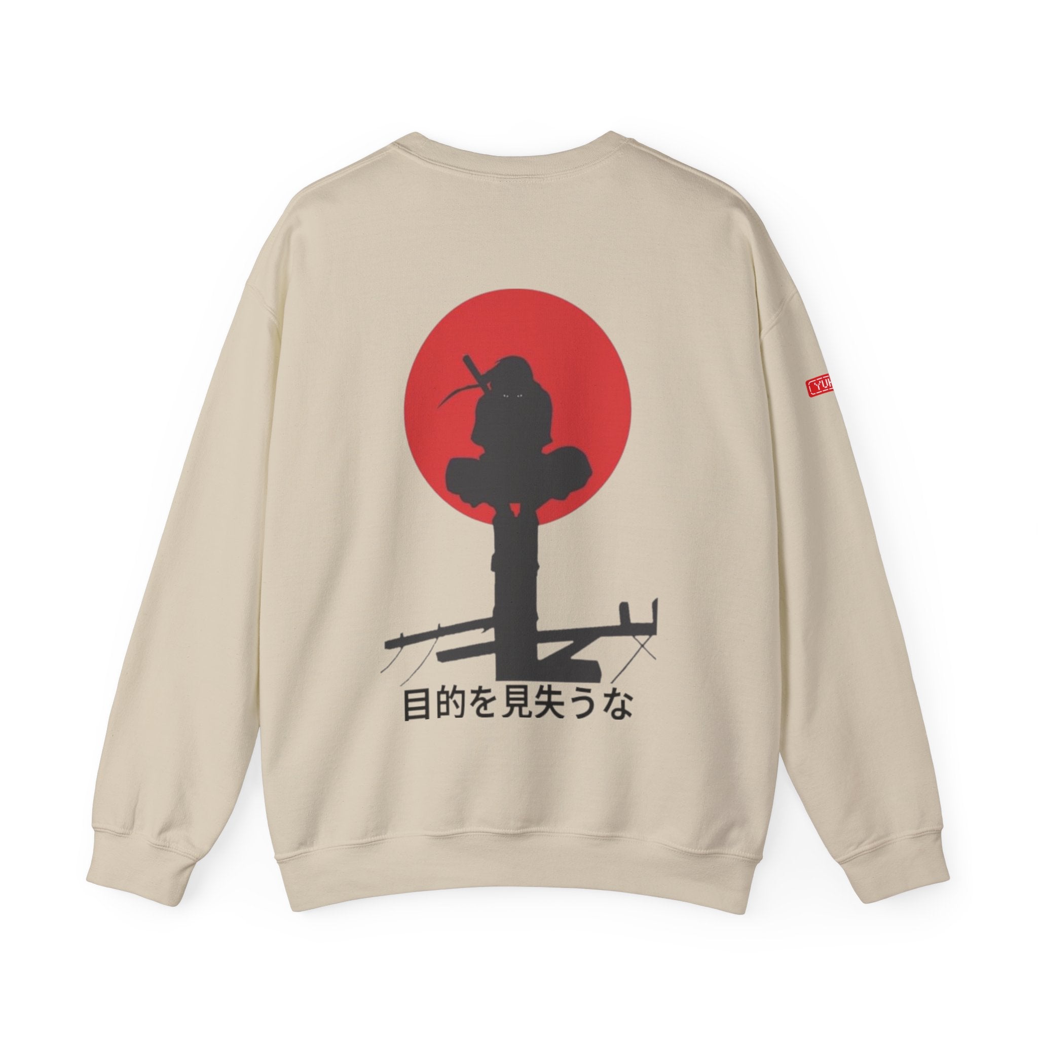 Heavy Crewneck Sweatshirt -  Itachi's Red Moon