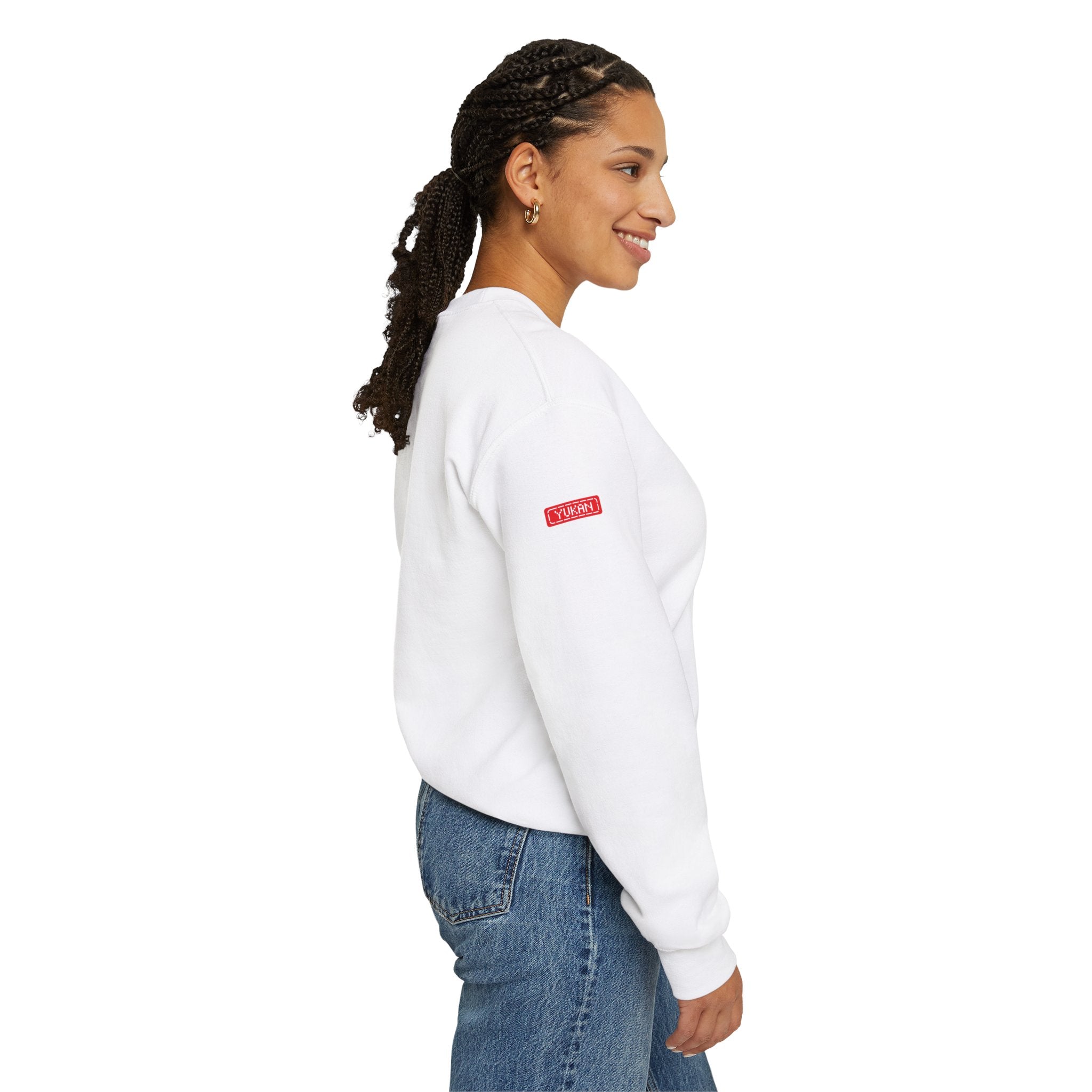 Heavy Crewneck Sweatshirt - Embroided Akatsuki Cloud