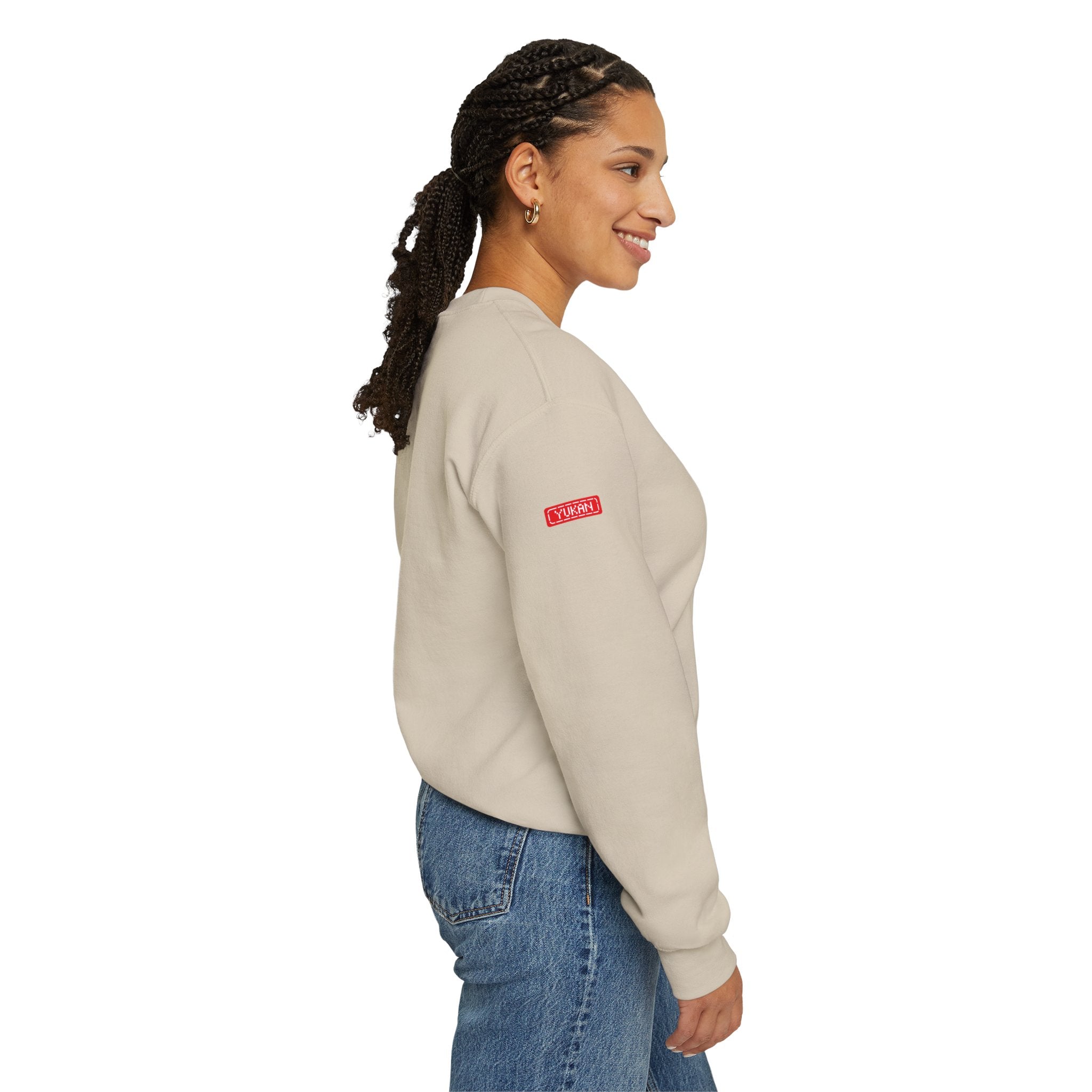 Heavy Crewneck Sweatshirt - Embroided Akatsuki Cloud