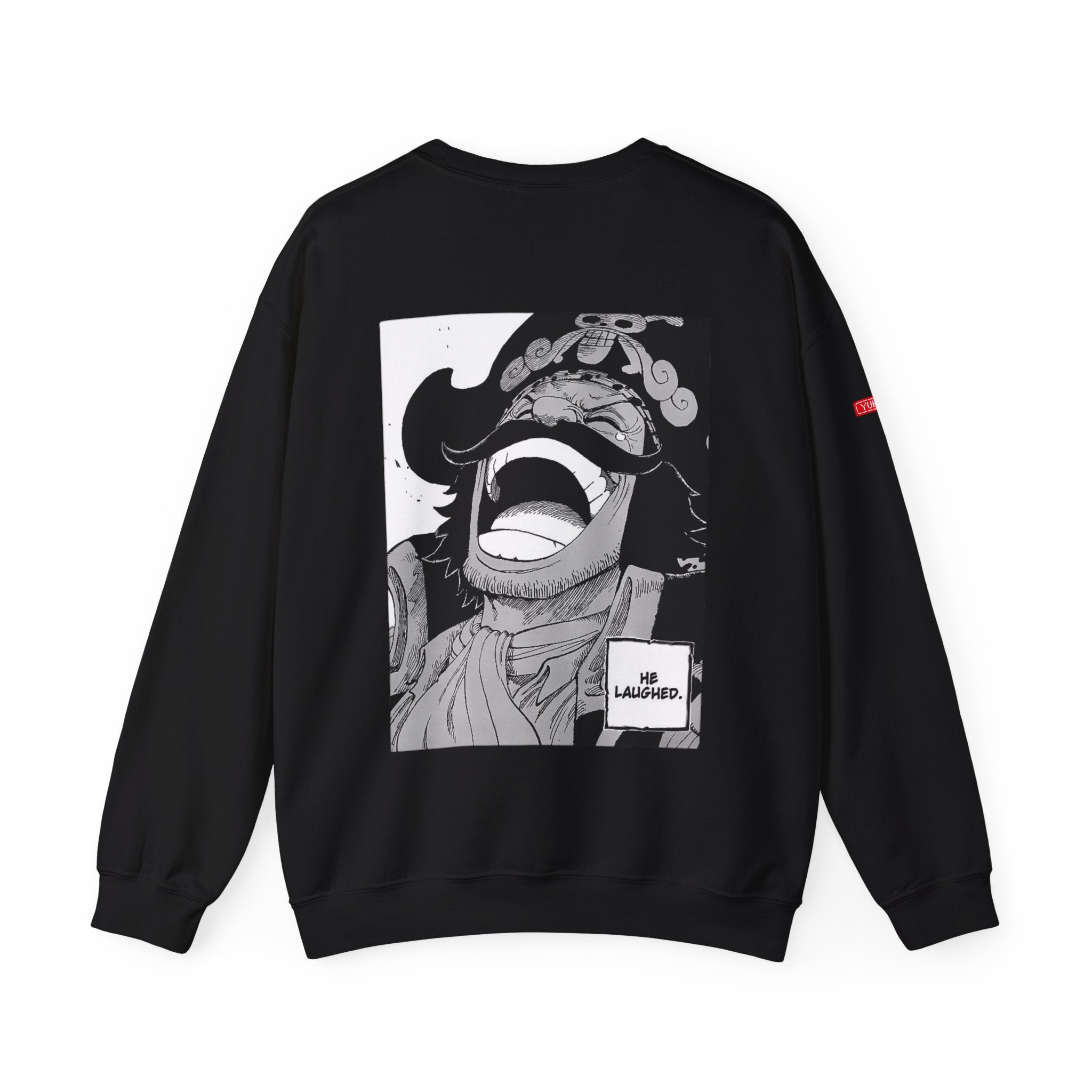 Heavy Crewneck Sweatshirt - "He Laughed" (Design on Back)