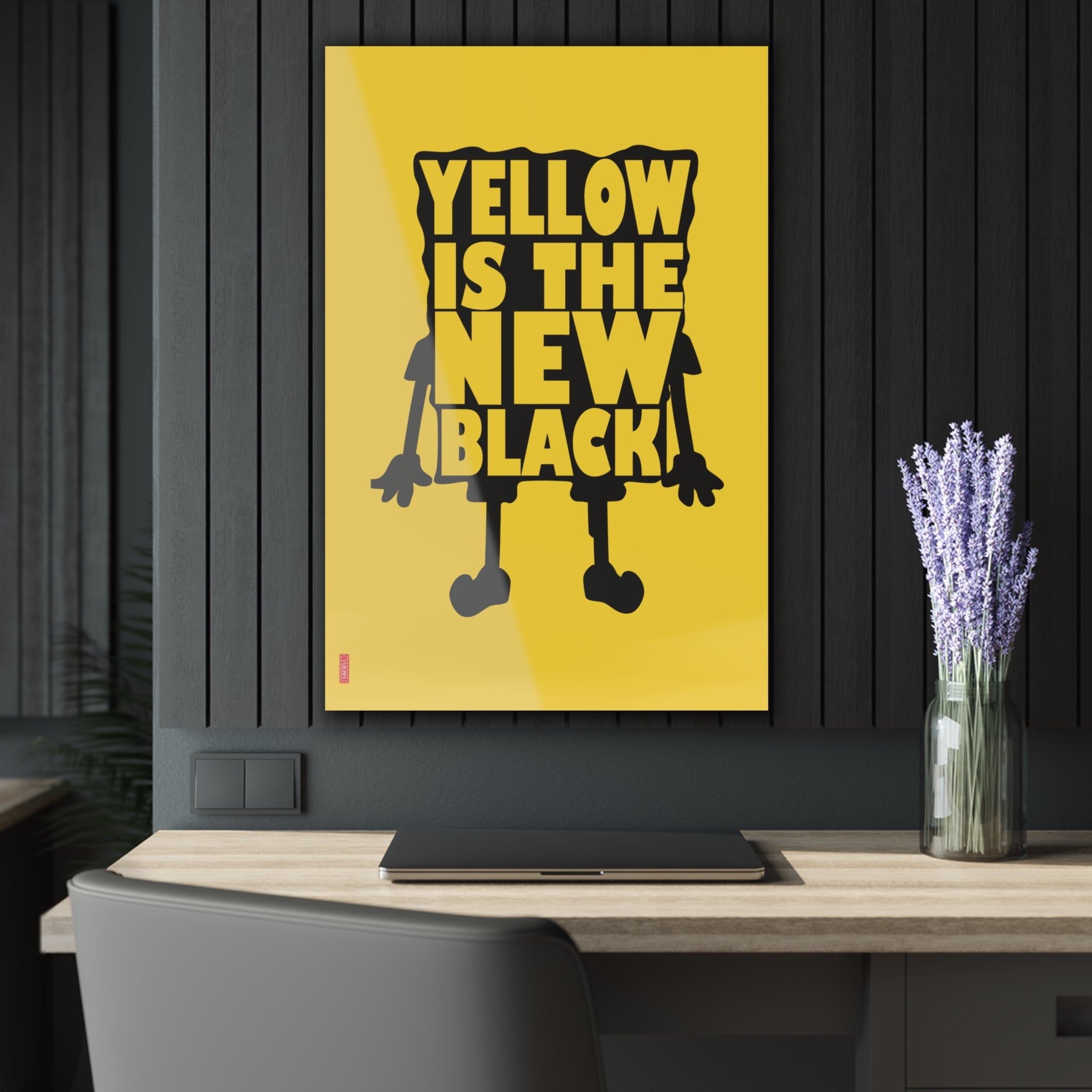 Acrylic Artwork - Yelow is the new black - Yukan Iconic