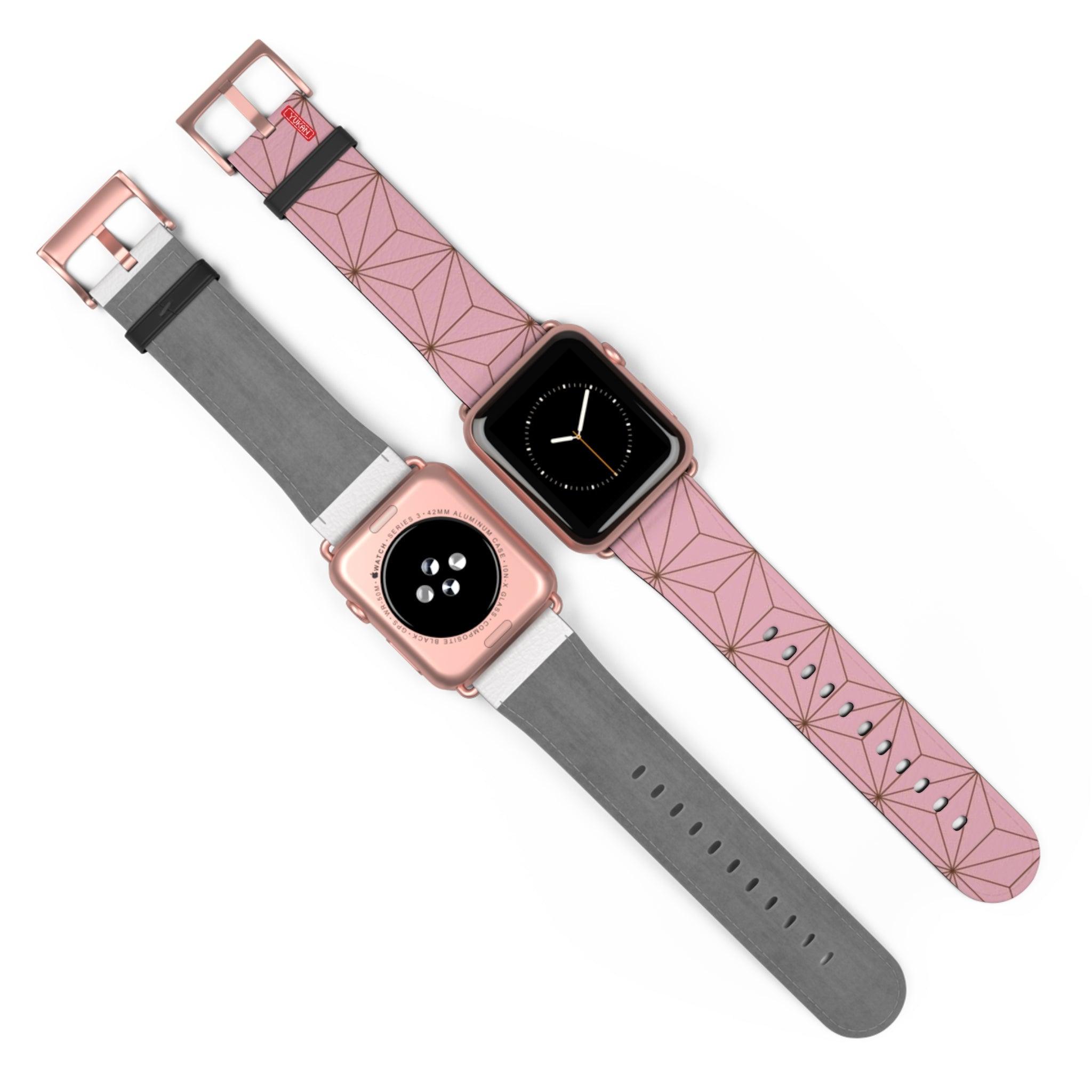 Lether Apple Watch Band - Kamado Nezuko Pattern - Yukan Iconic