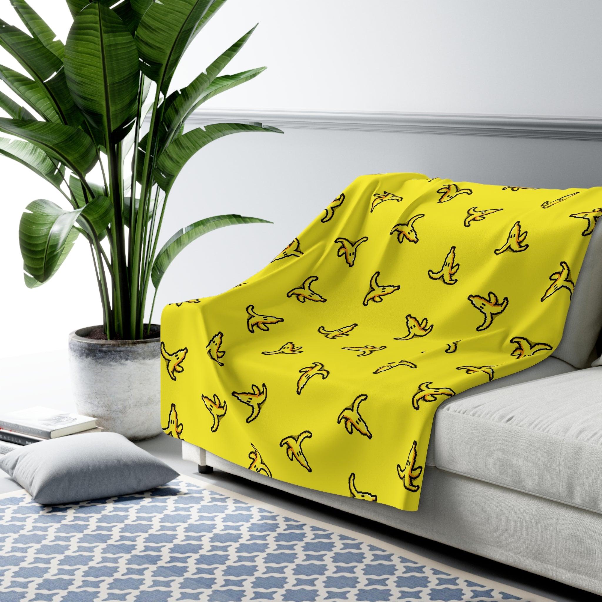 Sherpa Fleece Blanket - Famous Banana