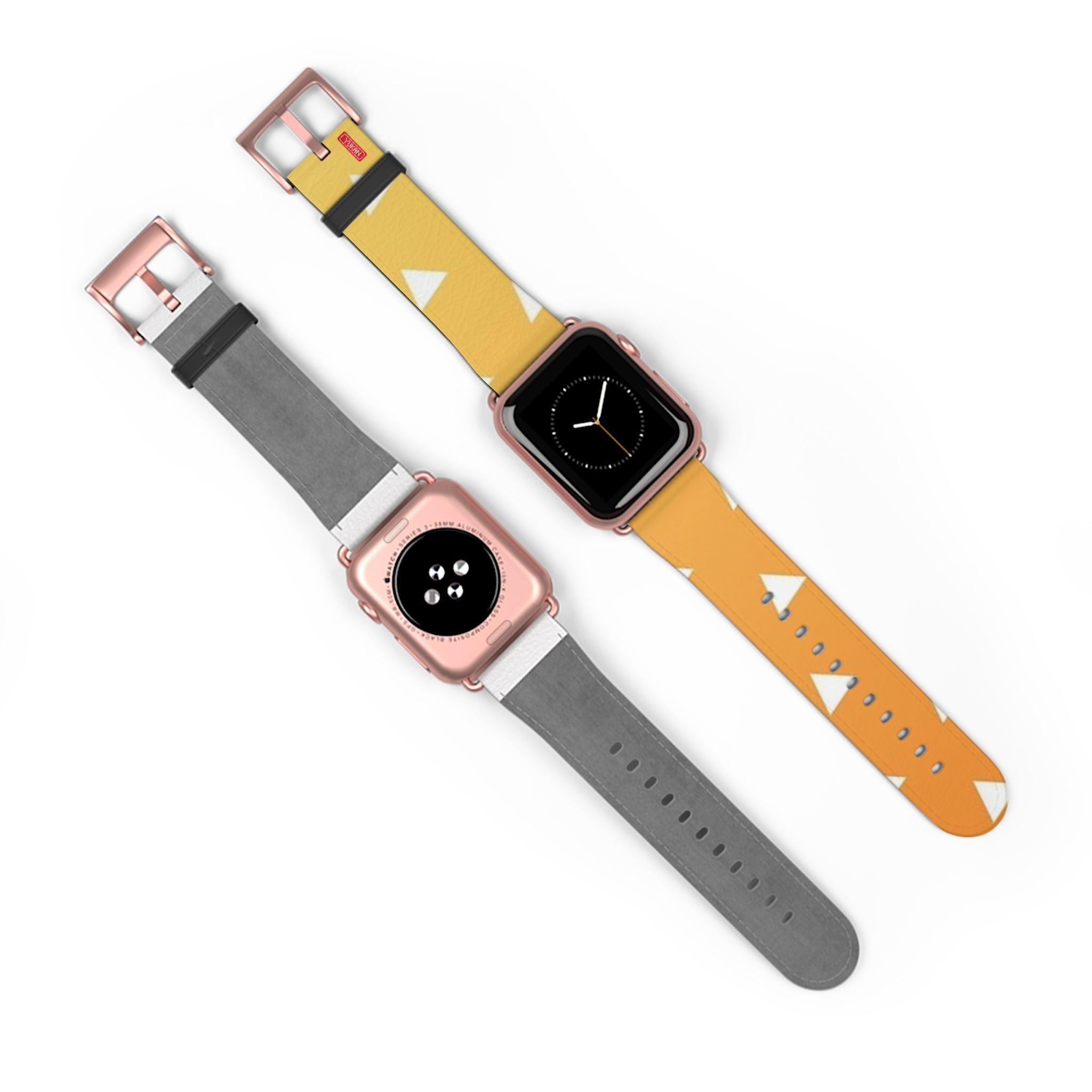 Lether Apple Watch Band - Zenitsu Pattern - Yukan Iconic