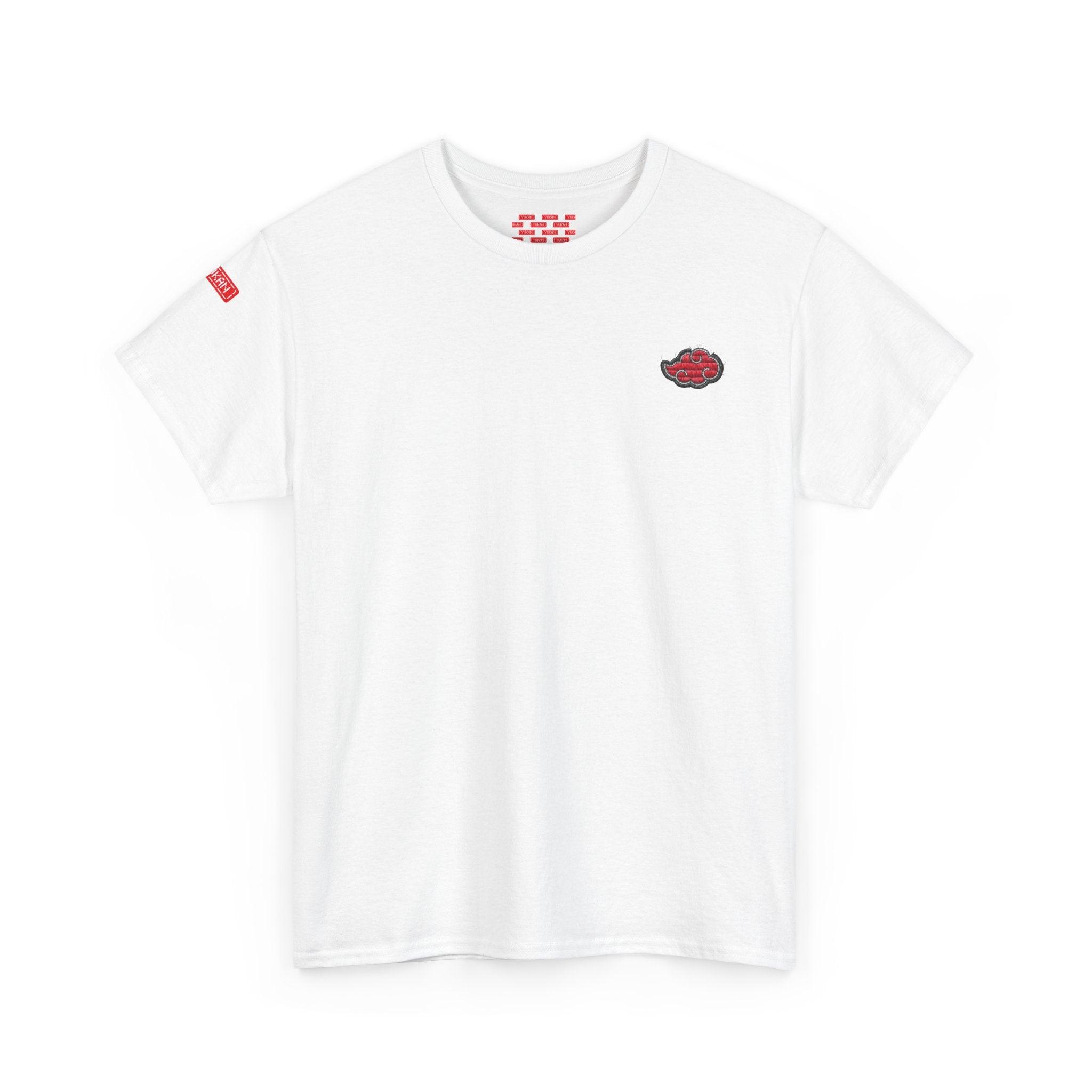 Unisex Heavy Cotton Tee - Embroided Akatsuki Cloud - Yukan Iconic