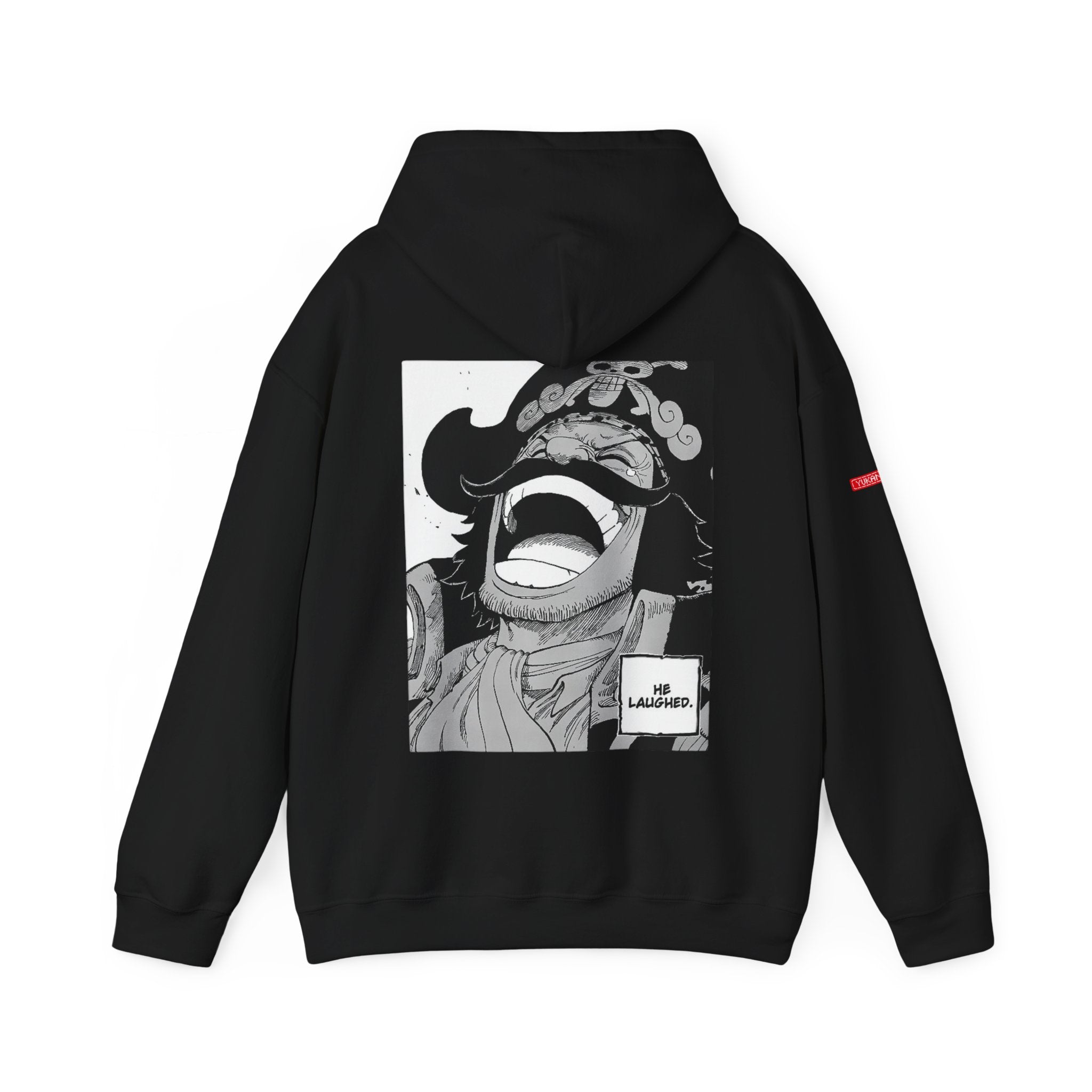 Hoodie - "He Laughed" (Design on Back)