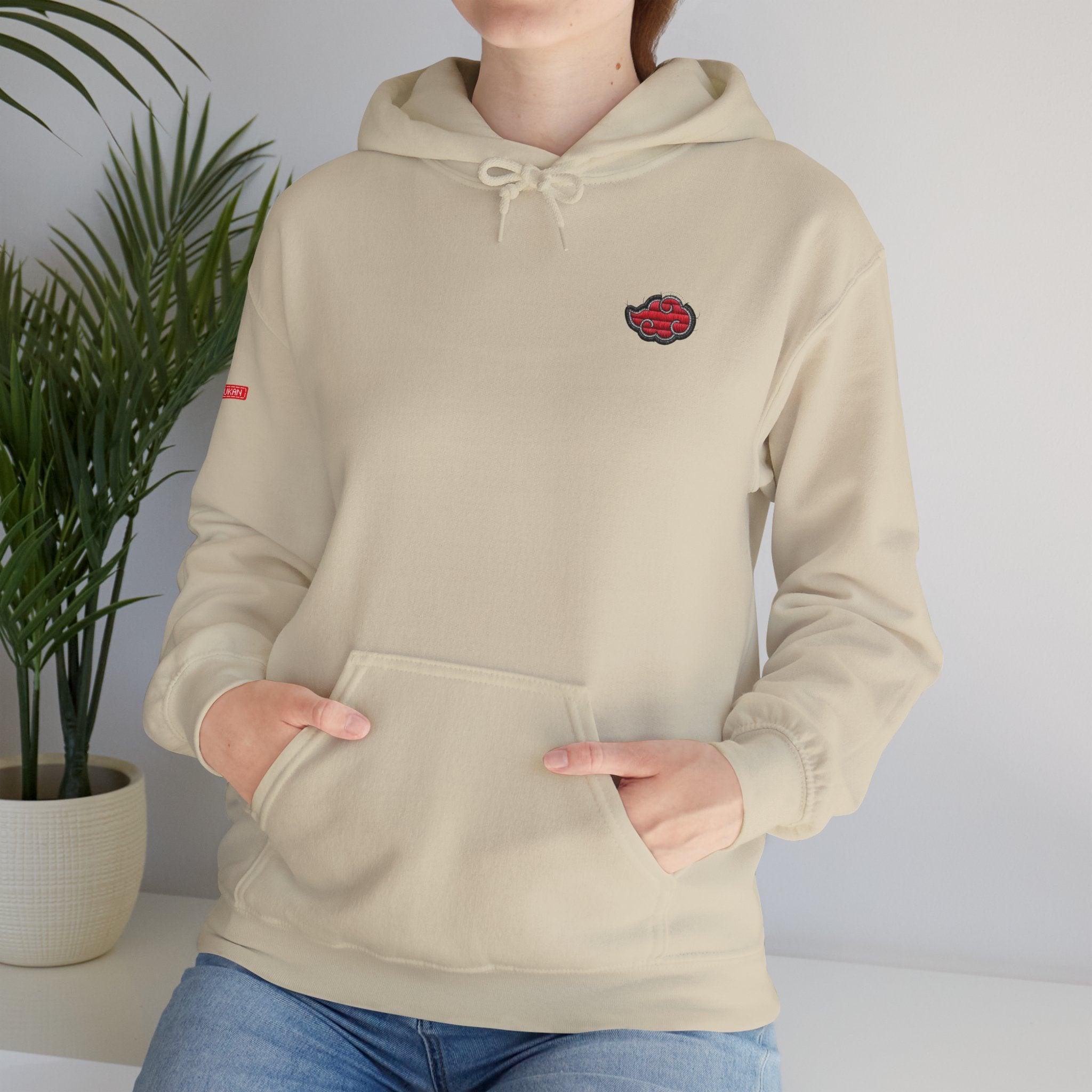 Hoodie | Naruto - Embroided Effect Akatsuki Cloud | Anime Streetwear - Yukan Iconic