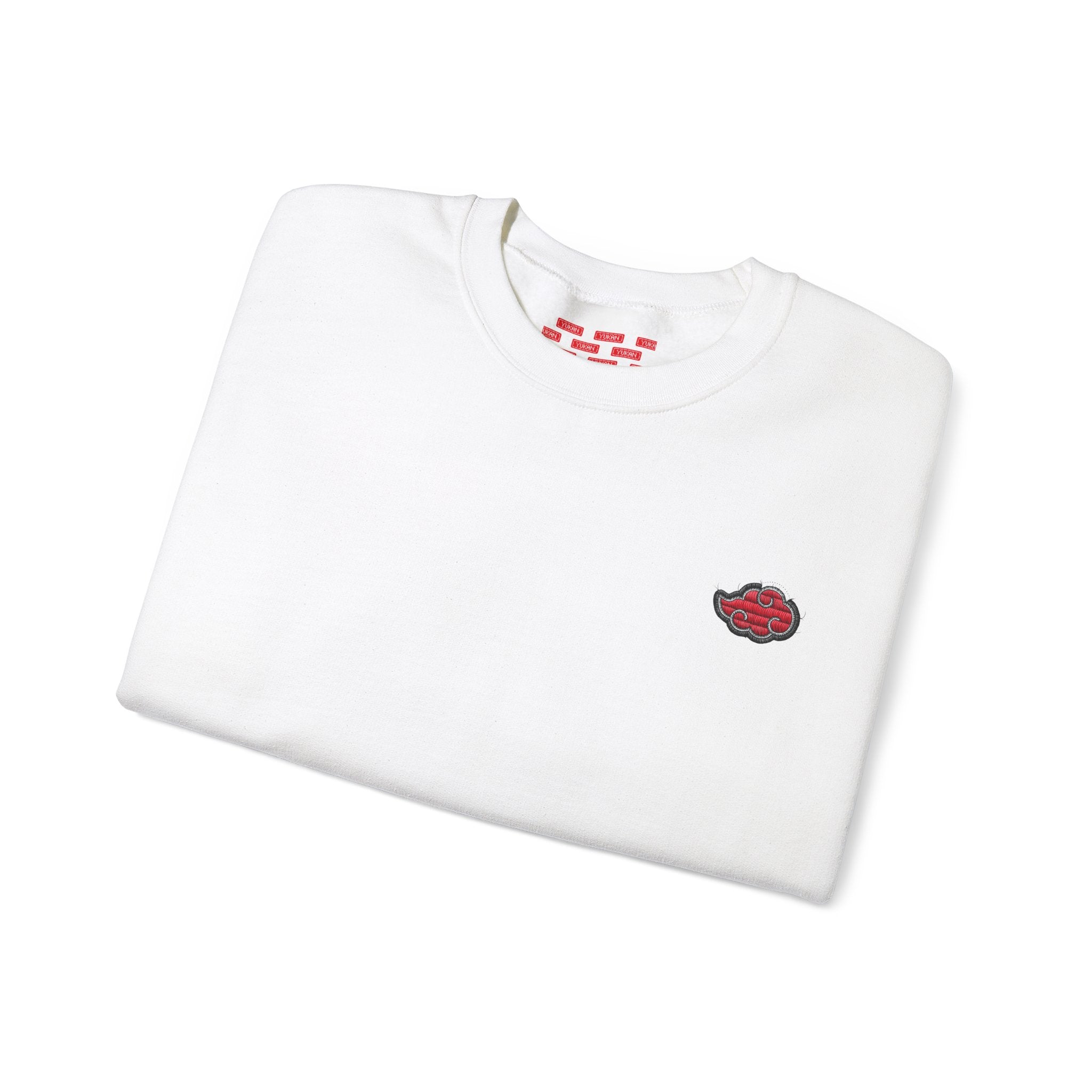 Heavy Crewneck Sweatshirt - Embroided Akatsuki Cloud