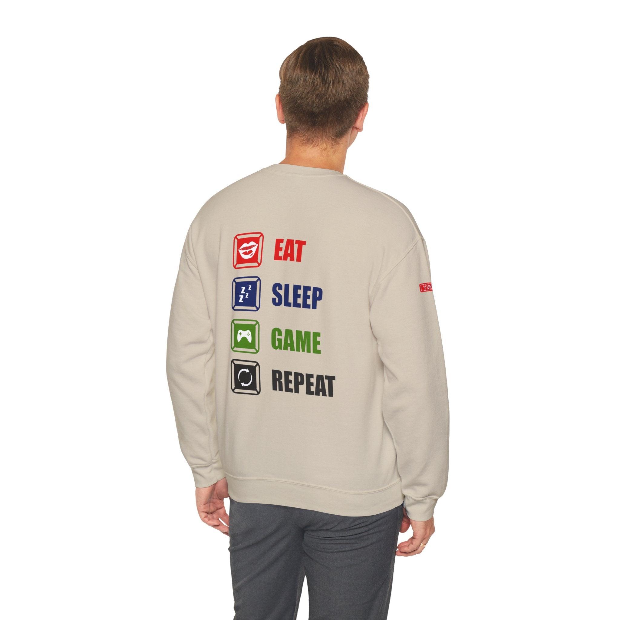 Sweatshirt | Gaming - Eat. Sleep. Game. Repeat. - Yukan Iconic