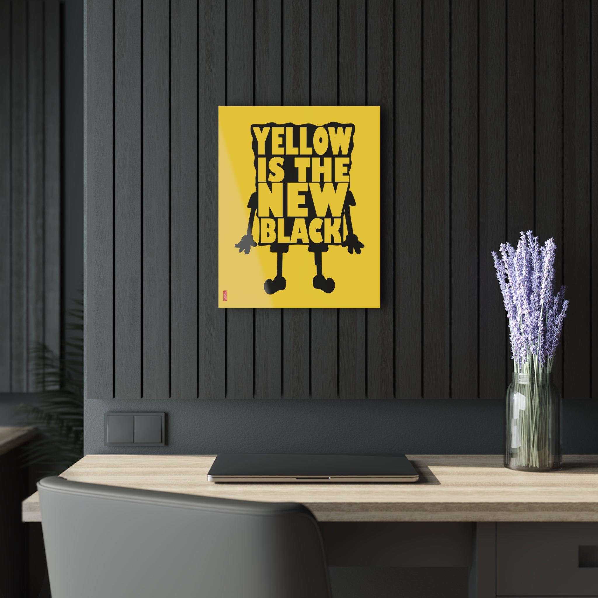 Acrylic Artwork - Yelow is the new black - Yukan Iconic