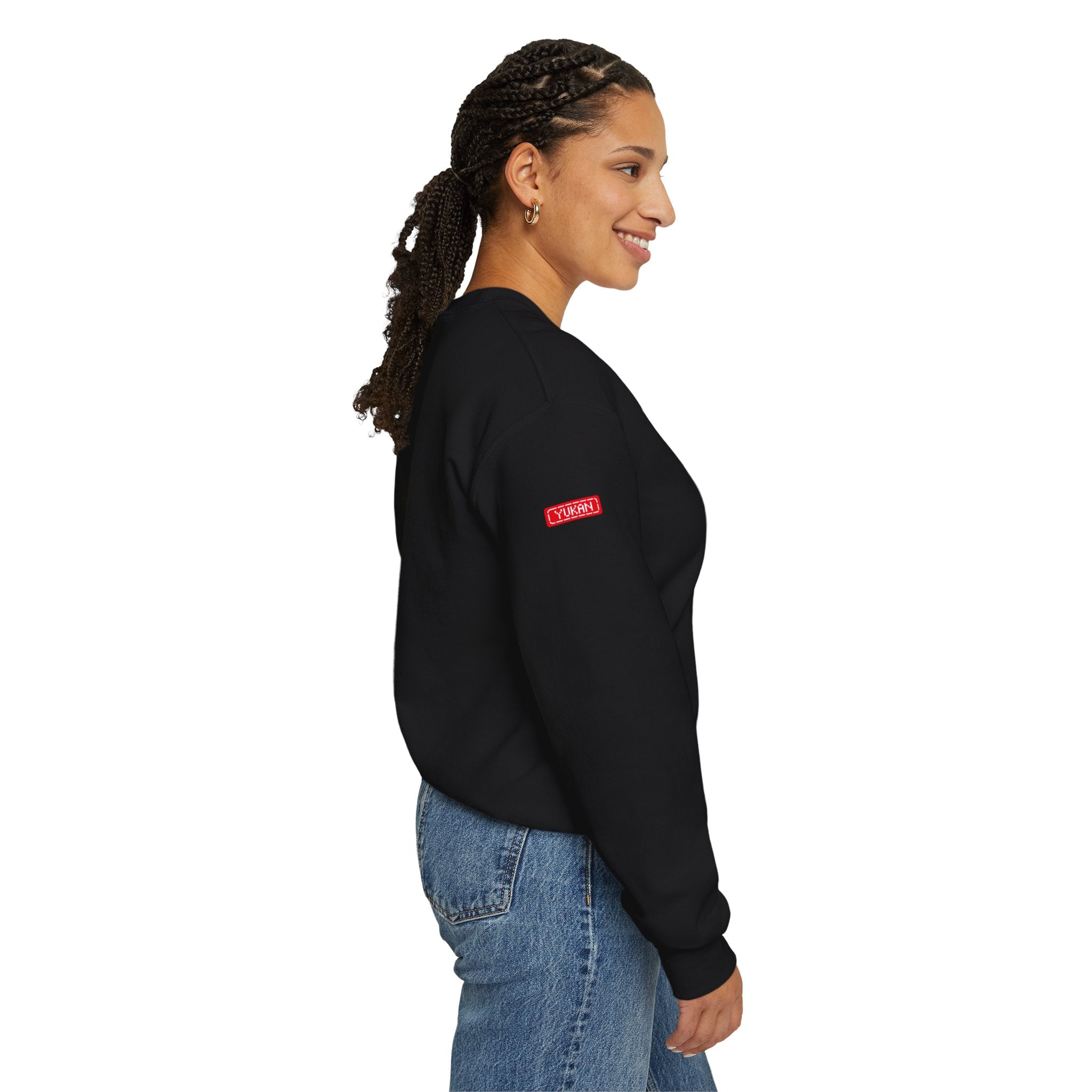 Heavy Crewneck Sweatshirt - Embroided Akatsuki Cloud