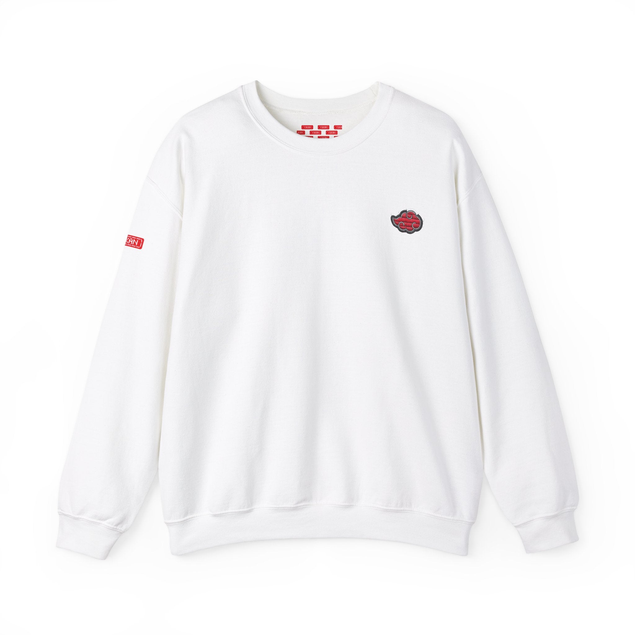 Heavy Crewneck Sweatshirt - Embroided Akatsuki Cloud