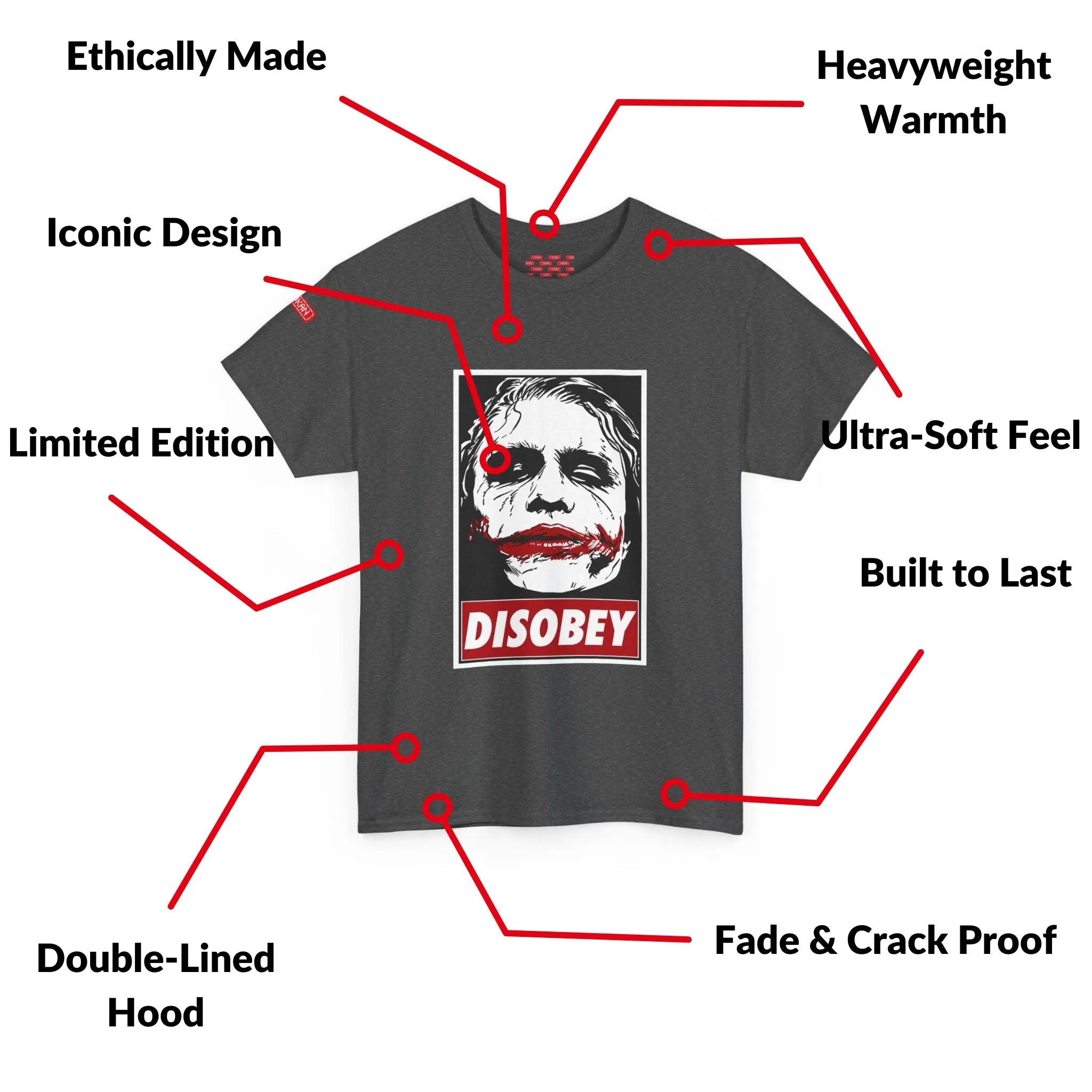 Tee | DC Comics - The Joker Disobey | Dark Edition